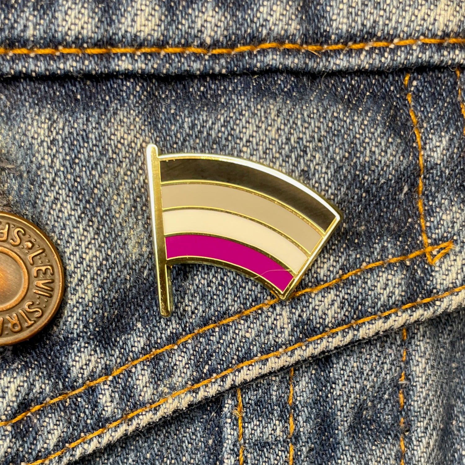 Asexual (Ace) Pride Flag Pin - Image 2