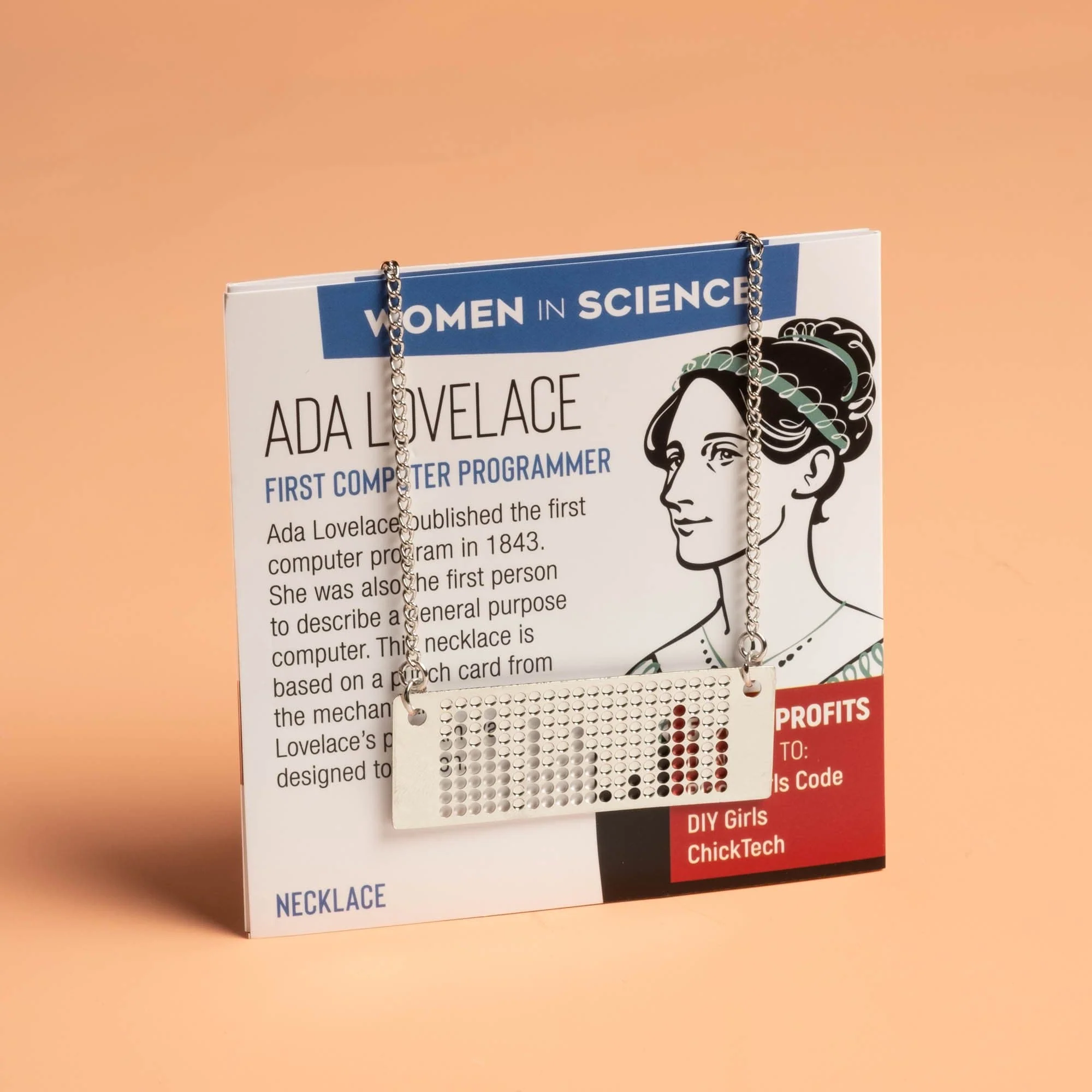Ada Lovelace / Punchcard Necklace - Image 3