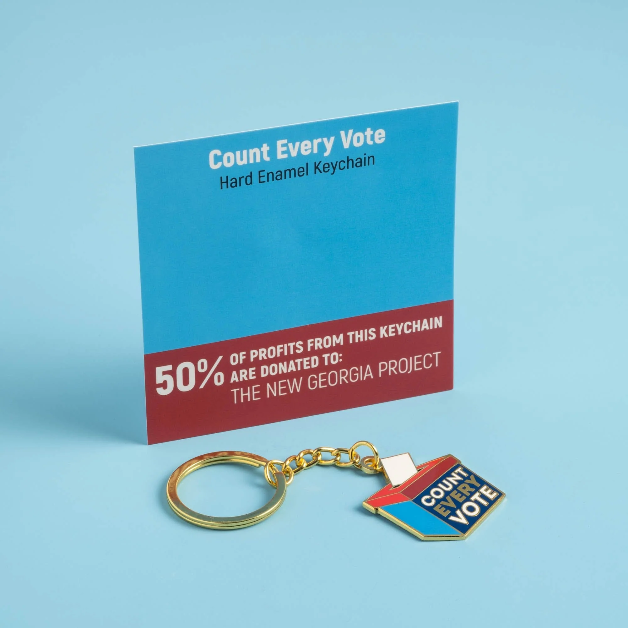 Count Every Vote Keychain - Hard Enamel - Image 3