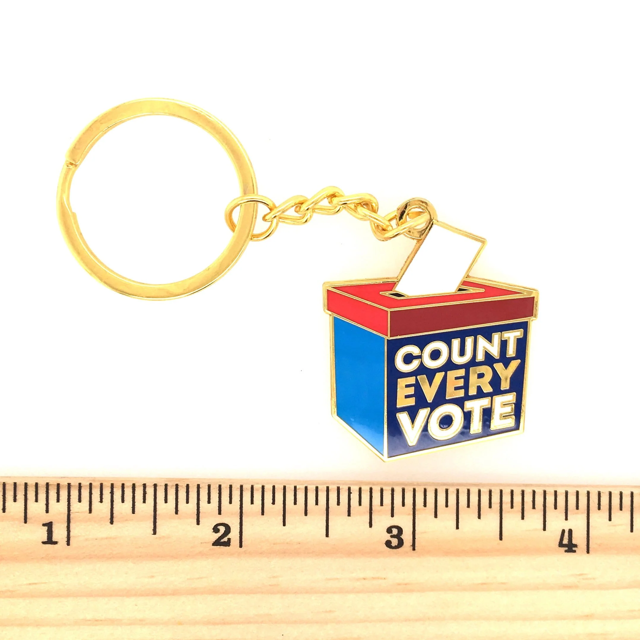 Count Every Vote Keychain - Hard Enamel - Image 4
