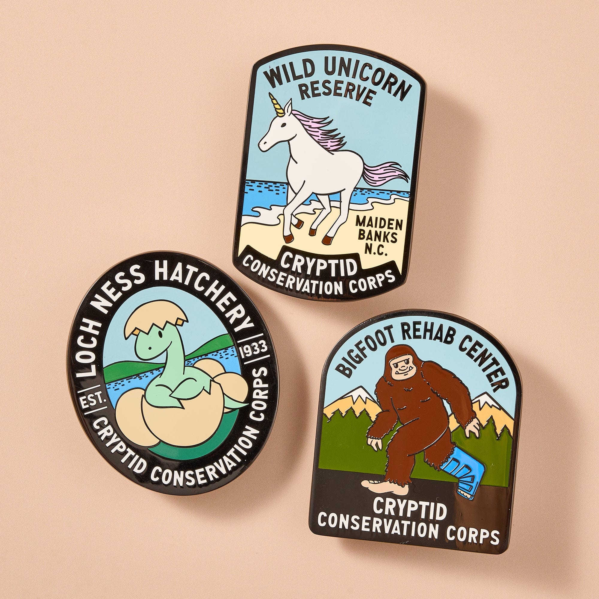 Cryptid Conservation Corps: All Series 1 Patches, Pins, and Stickers Set - Image 4