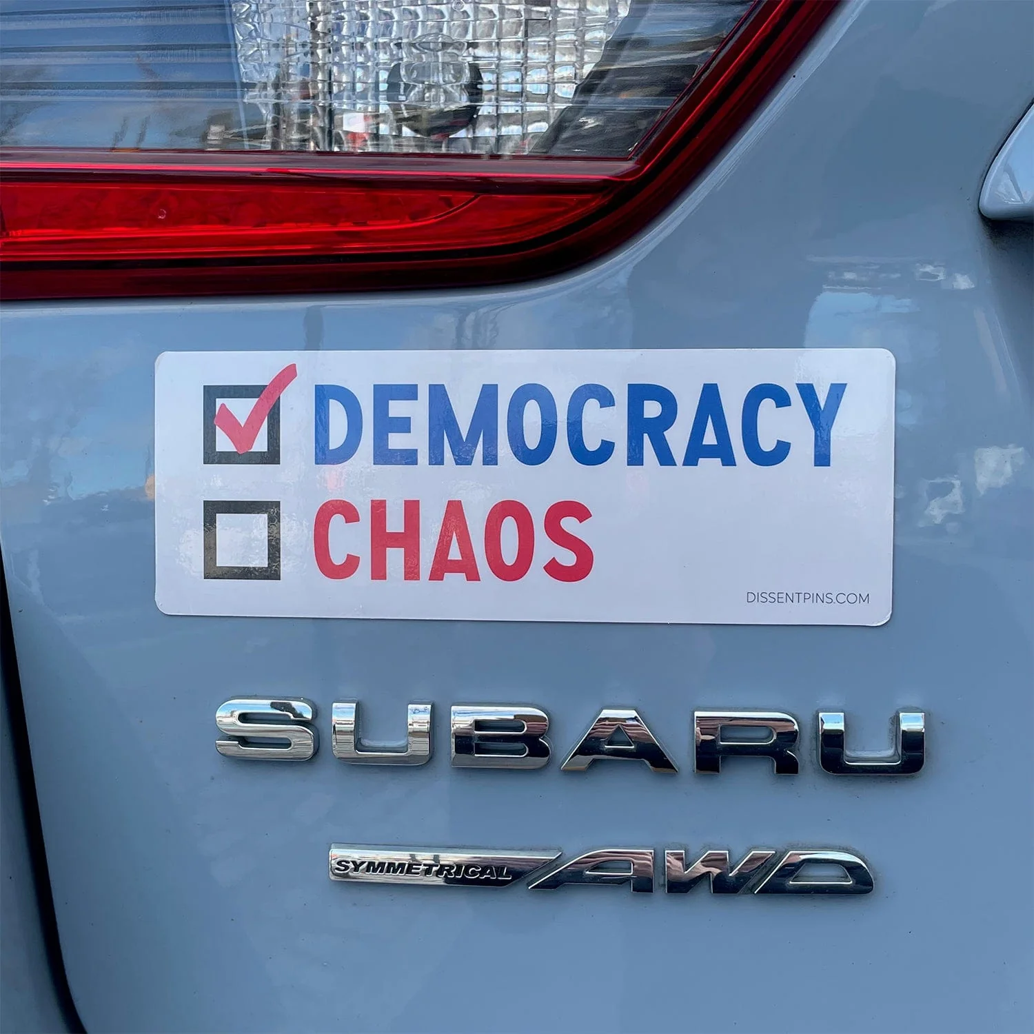 Democracy vs Chaos - Stickers or Car Magnet - Image 3