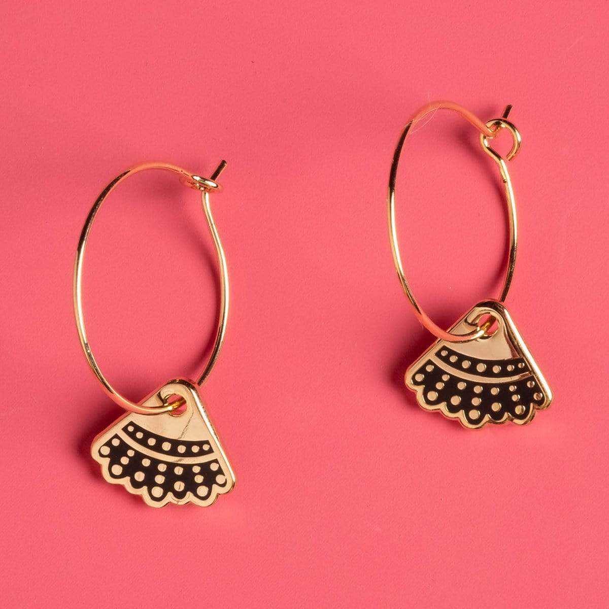 Dissent Collar Hoop and Charm Earrings - Image 6