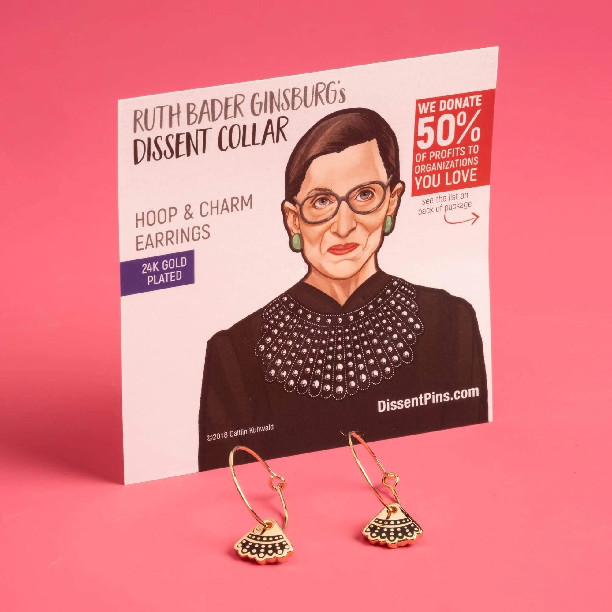 Dissent Collar Hoop and Charm Earrings - Image 8