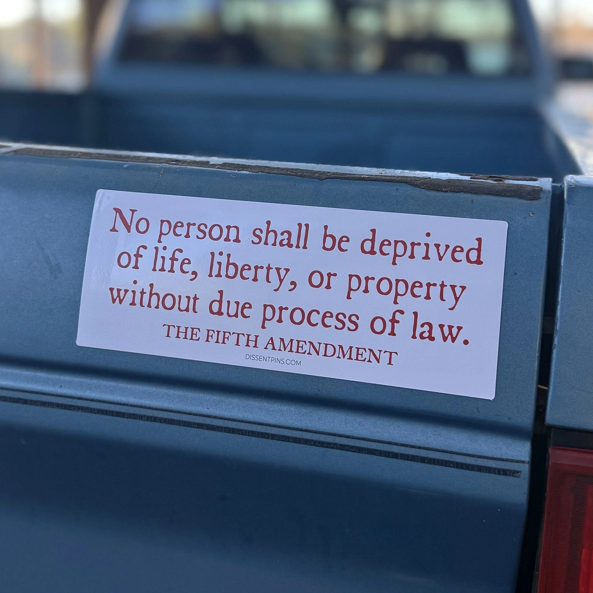 Fifth Amendment Bumper Sticker or Car Magnet - Image 3