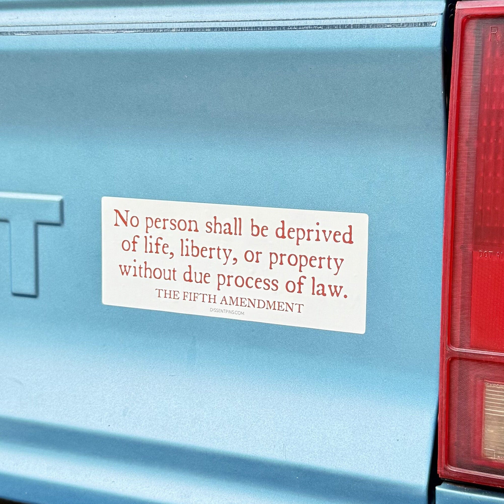 Fifth Amendment Bumper Sticker or Car Magnet - Image 5