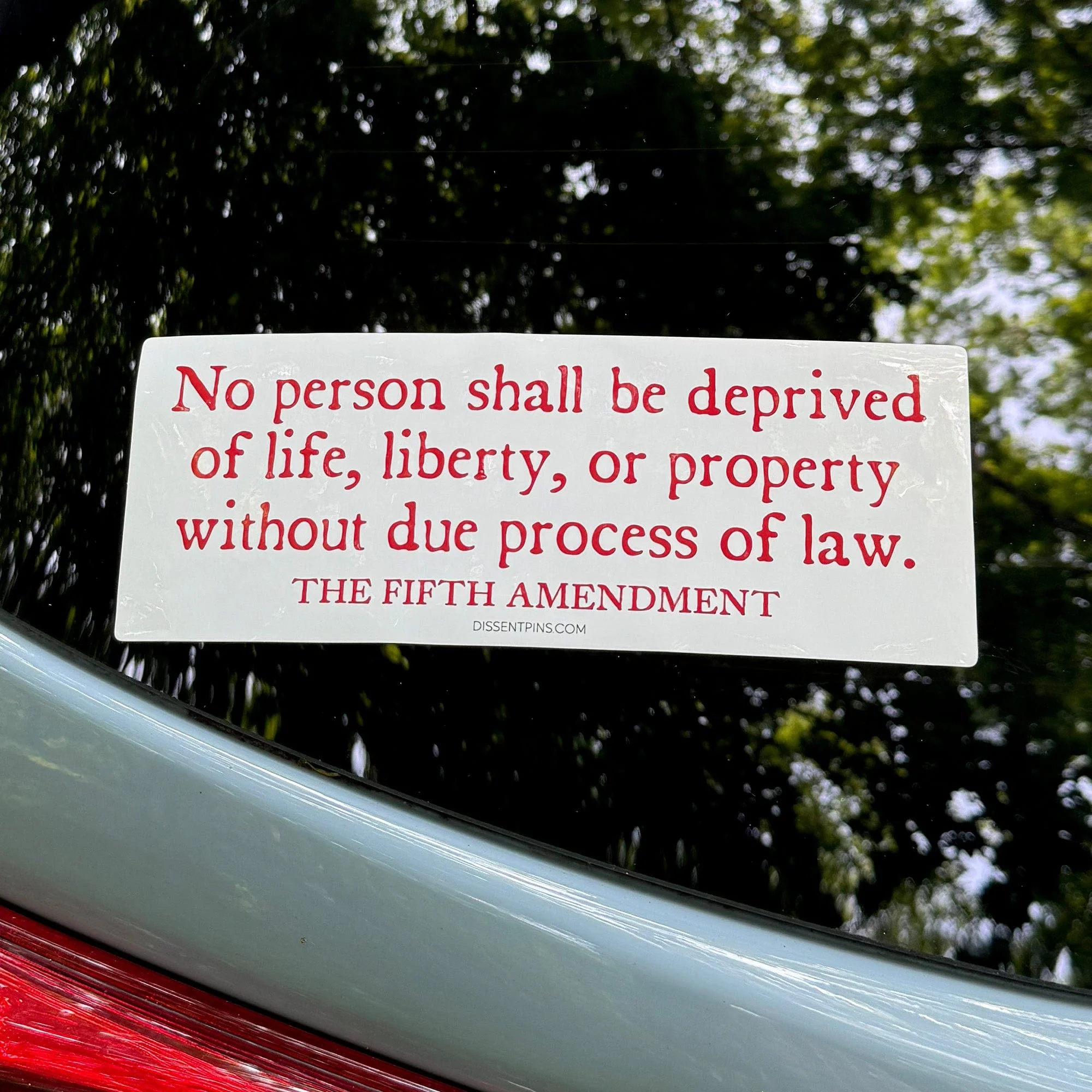 Fifth Amendment Bumper Sticker or Car Magnet - Image 6