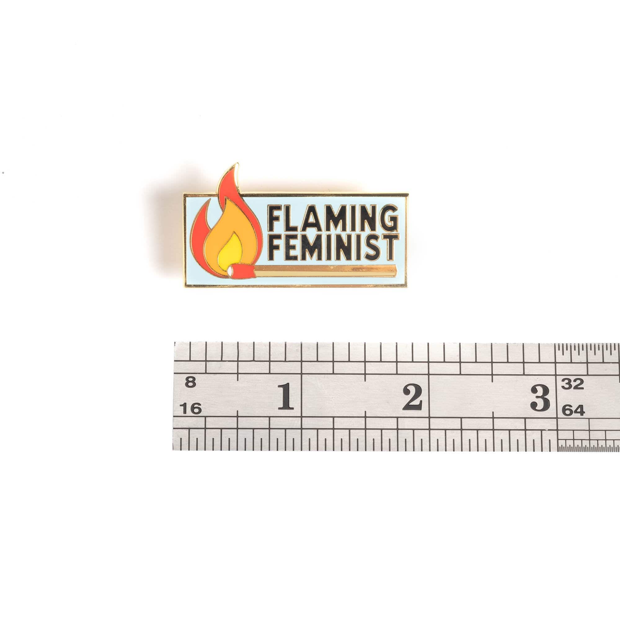 Flaming Feminist Pin - Image 4