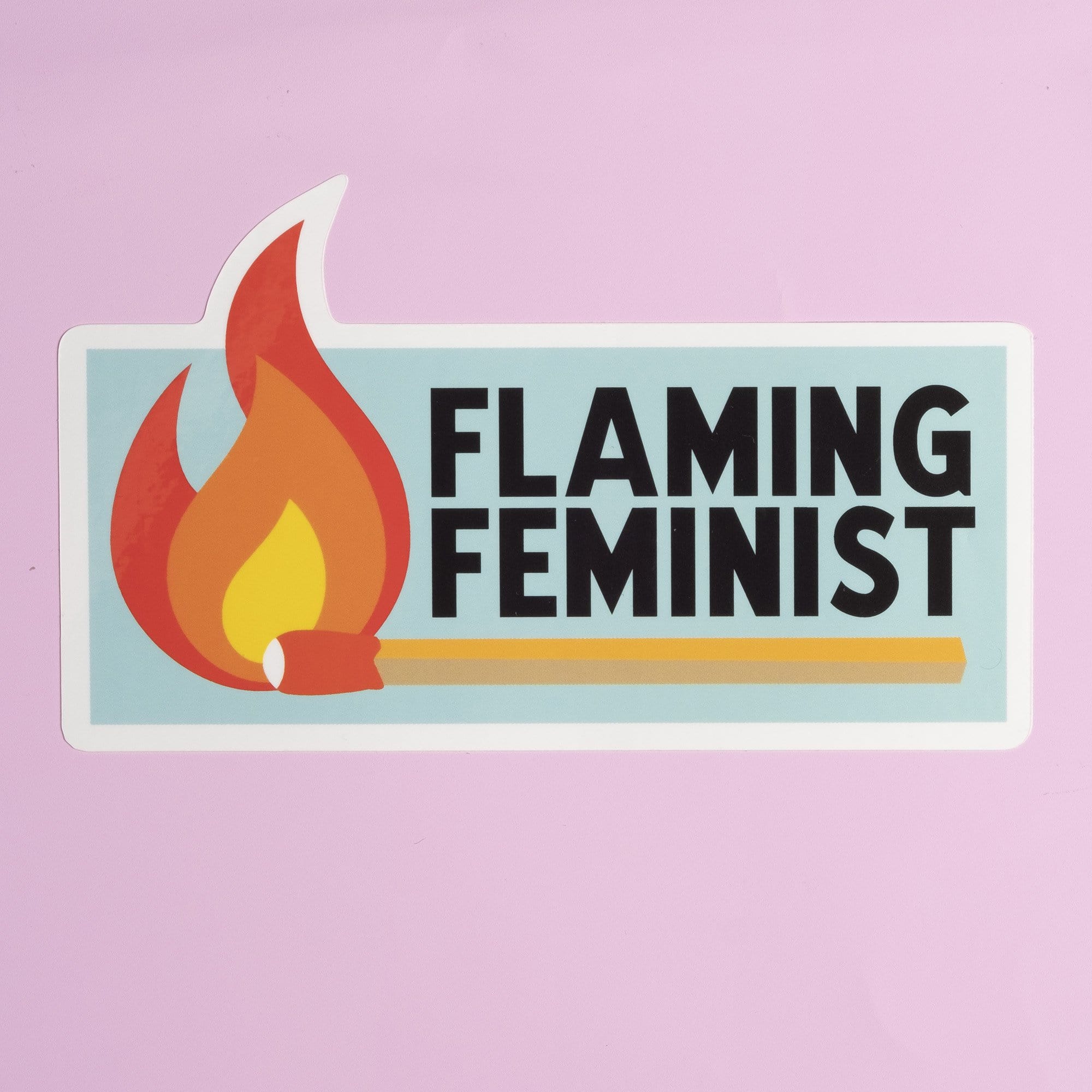 Flaming Feminist Sticker