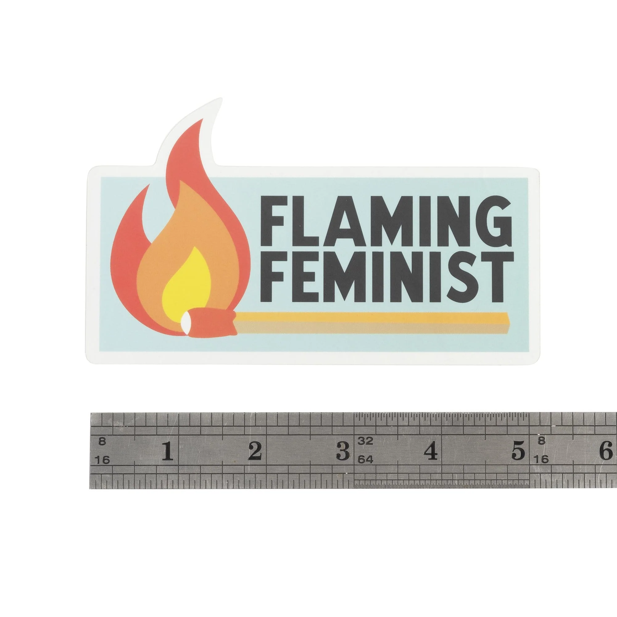 Flaming Feminist Sticker - Image 3