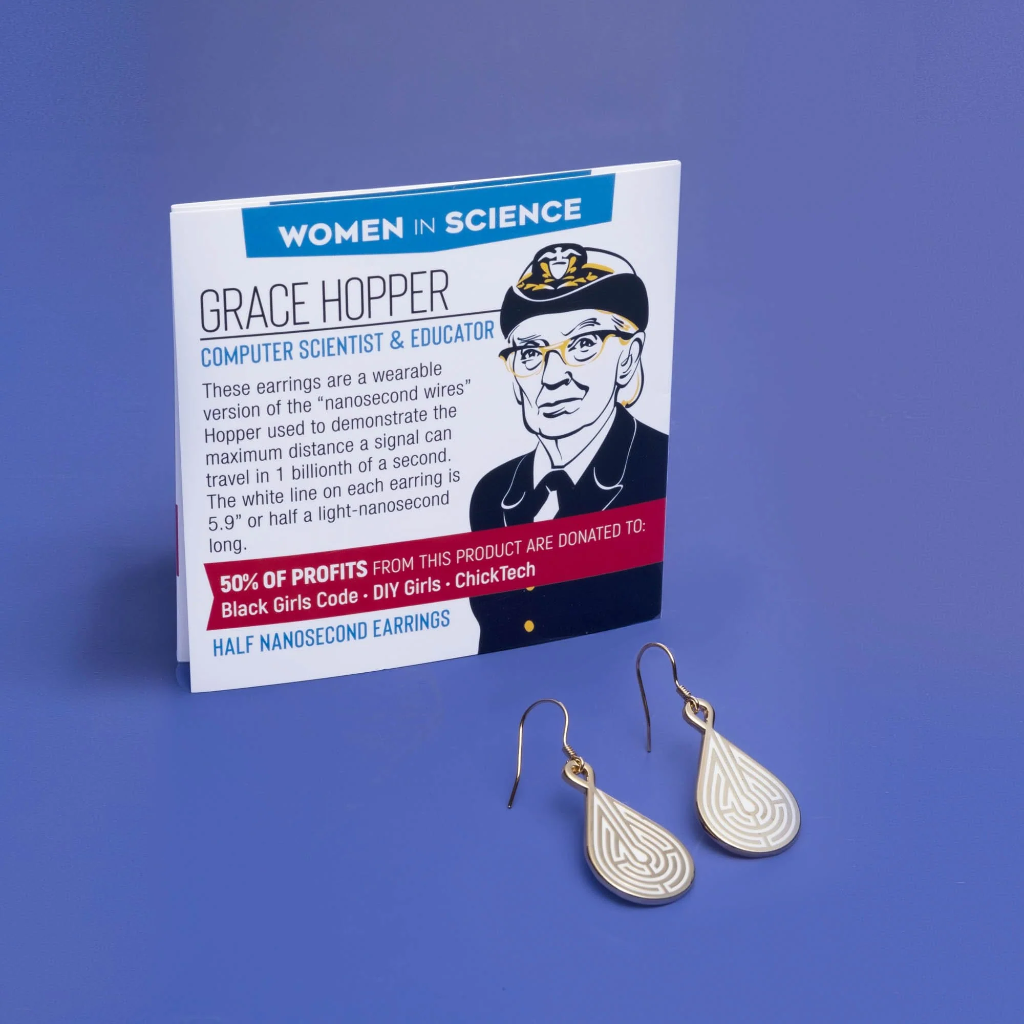 Grace Hopper / Half-Nanosecond Earrings - Image 3