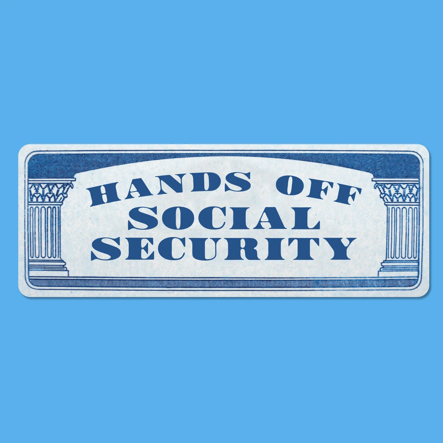 Hands Off Social Security Bumper Sticker - Image 2
