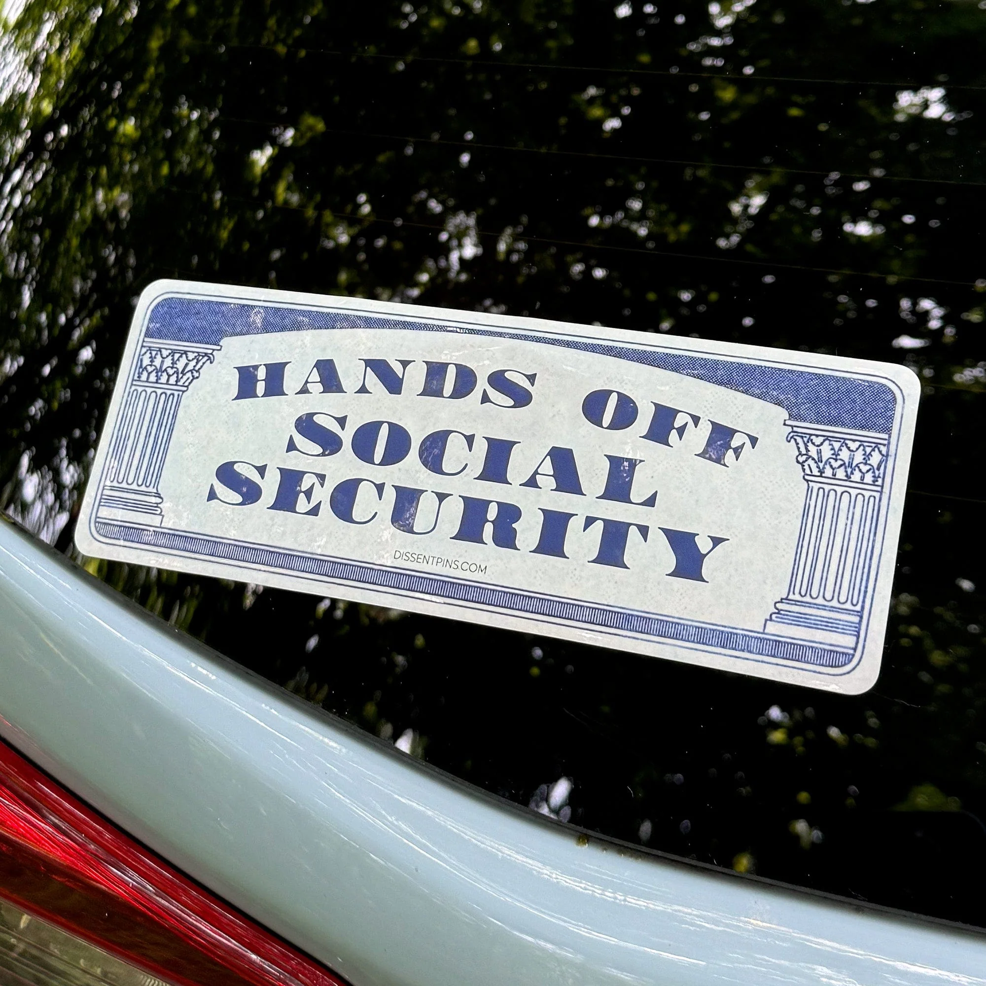 Hands Off Social Security Bumper Sticker - Image 3