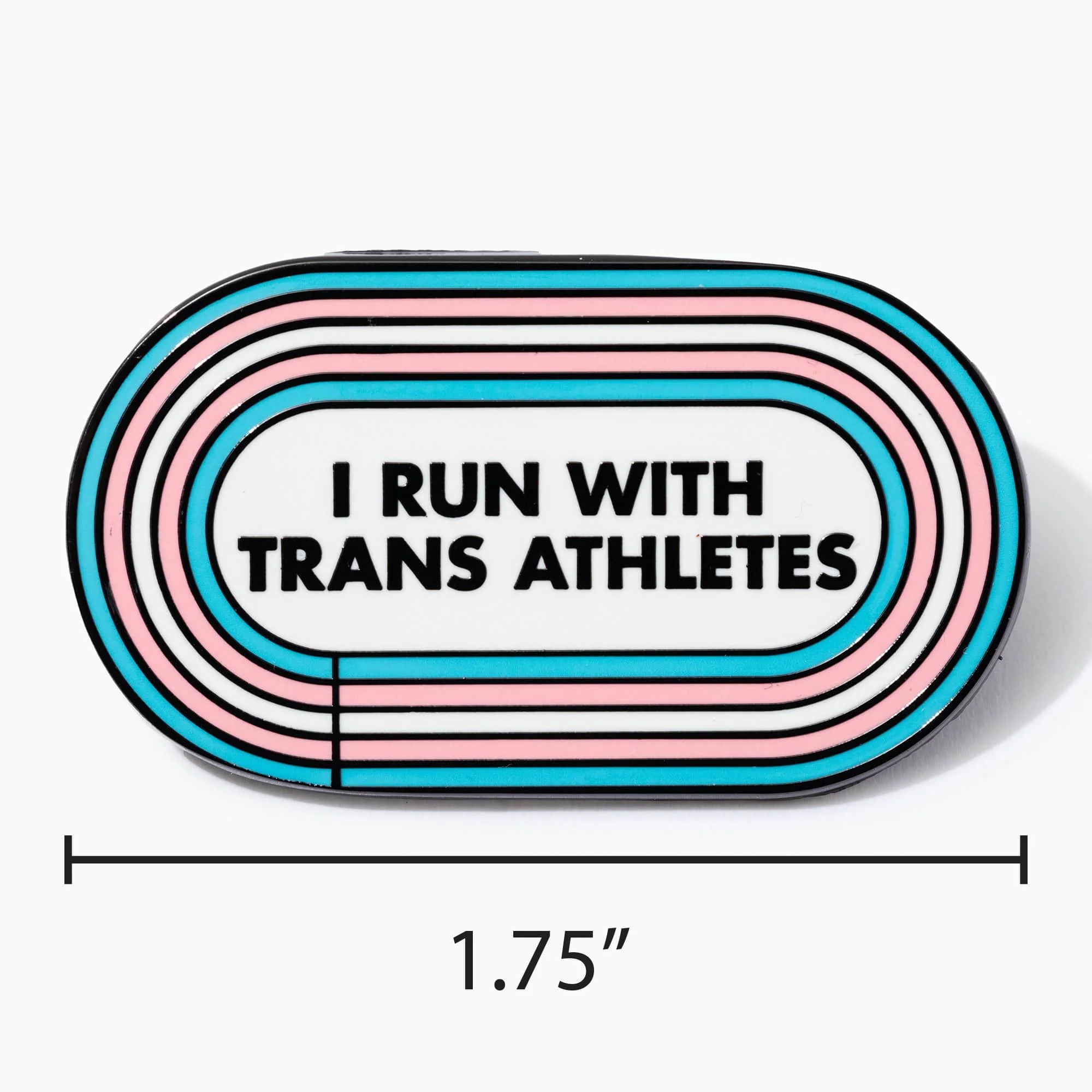 I Run With Trans Athletes Pin - Image 3