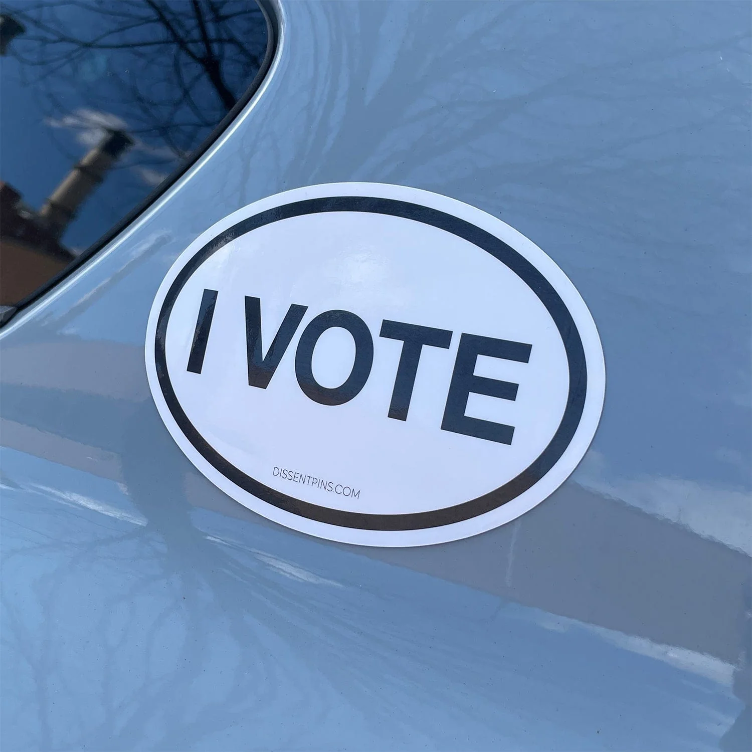 I Vote - Oval Eurostyle Car Magnet - Image 3