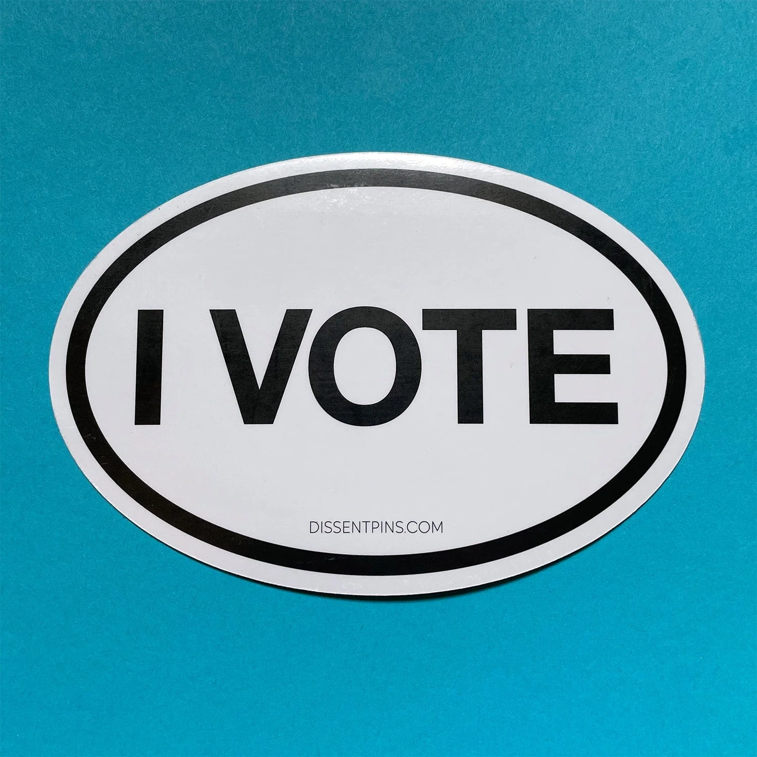 I Vote - Oval Eurostyle Car Sticker - Image 2