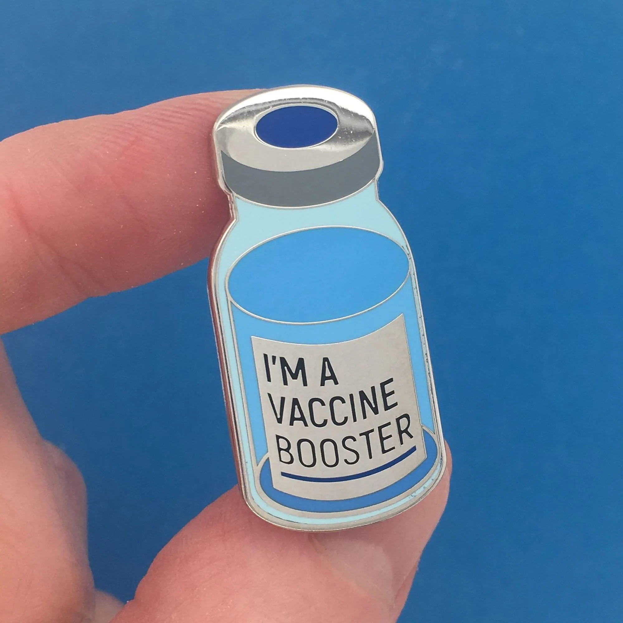 I'm a Vaccine Booster - Vial Pin - Image 2