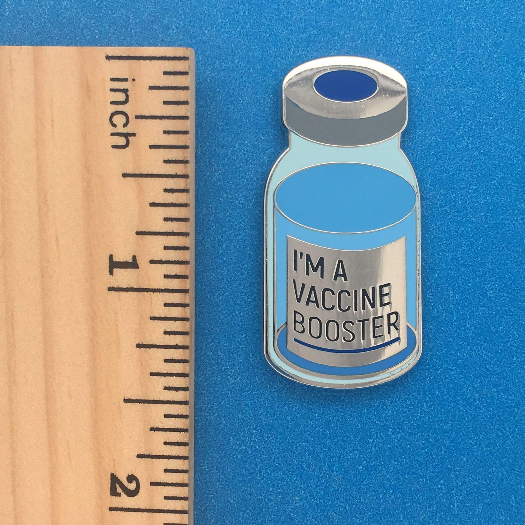 I'm a Vaccine Booster - Vial Pin - Image 4
