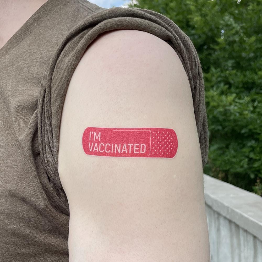I'm Vaccinated Temporary Tattoos - pack of 5 - Image 3