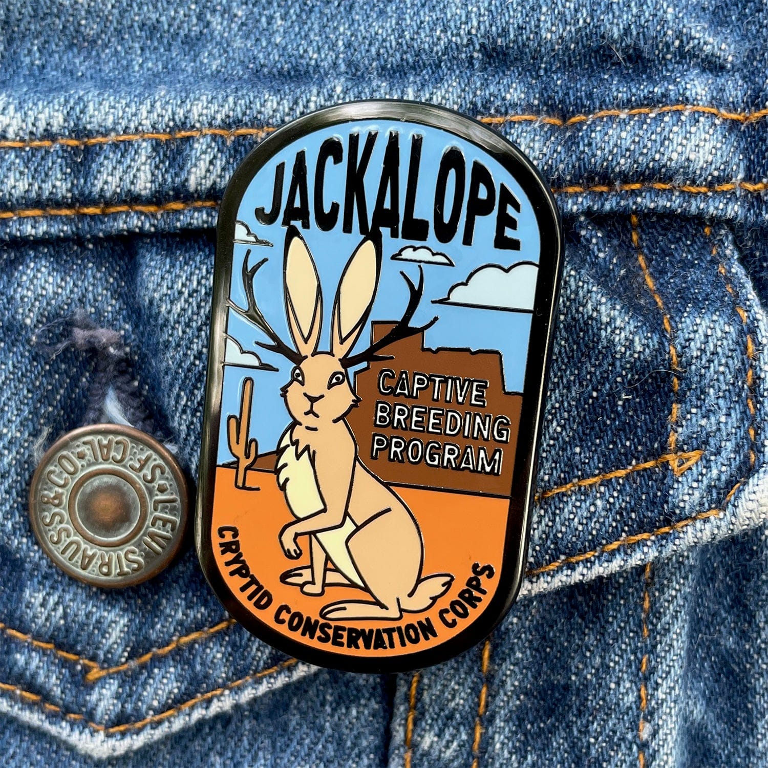 Jackalope Captive Breeding Program Pin - Image 2