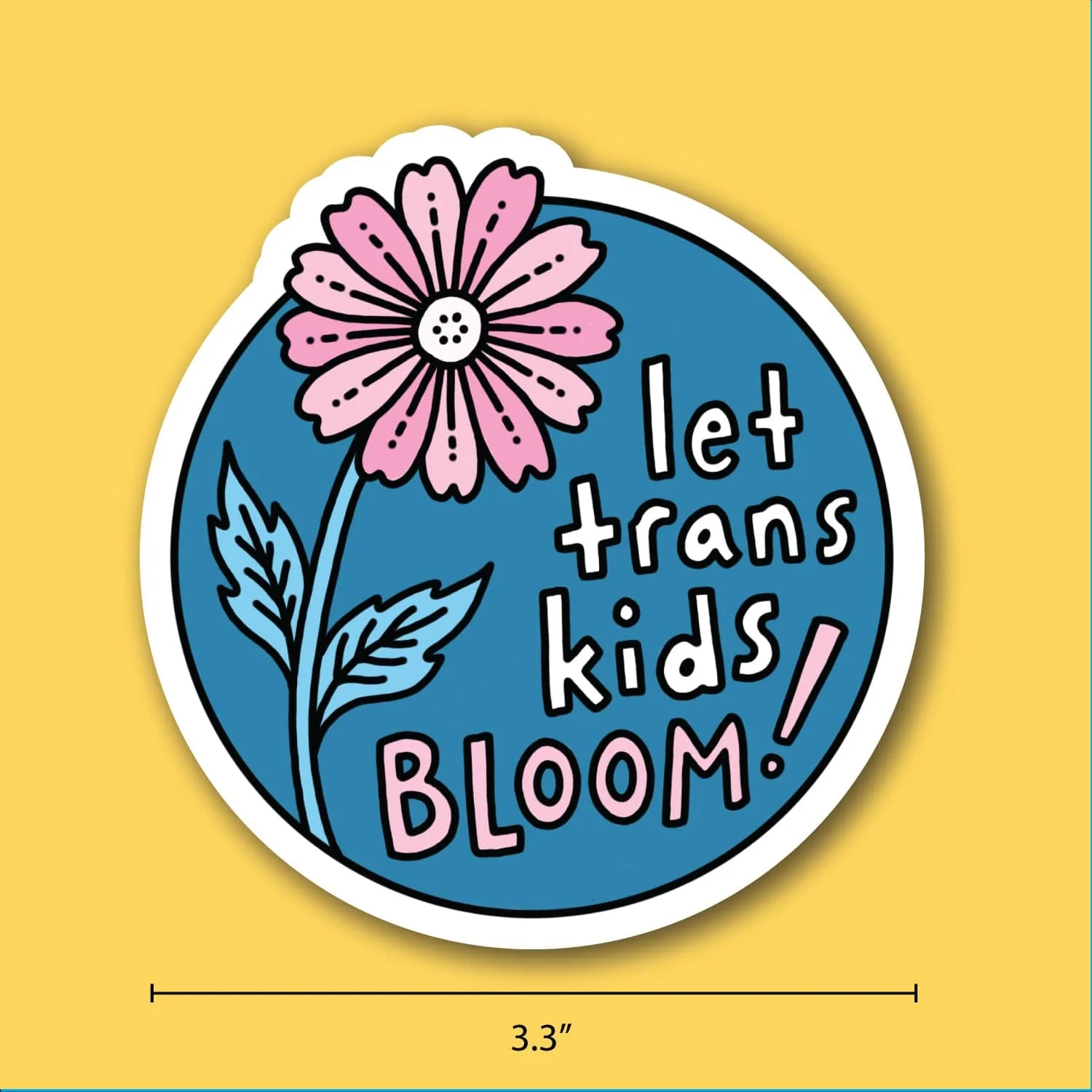 Let Trans Kids Bloom - Sticker - Image 2