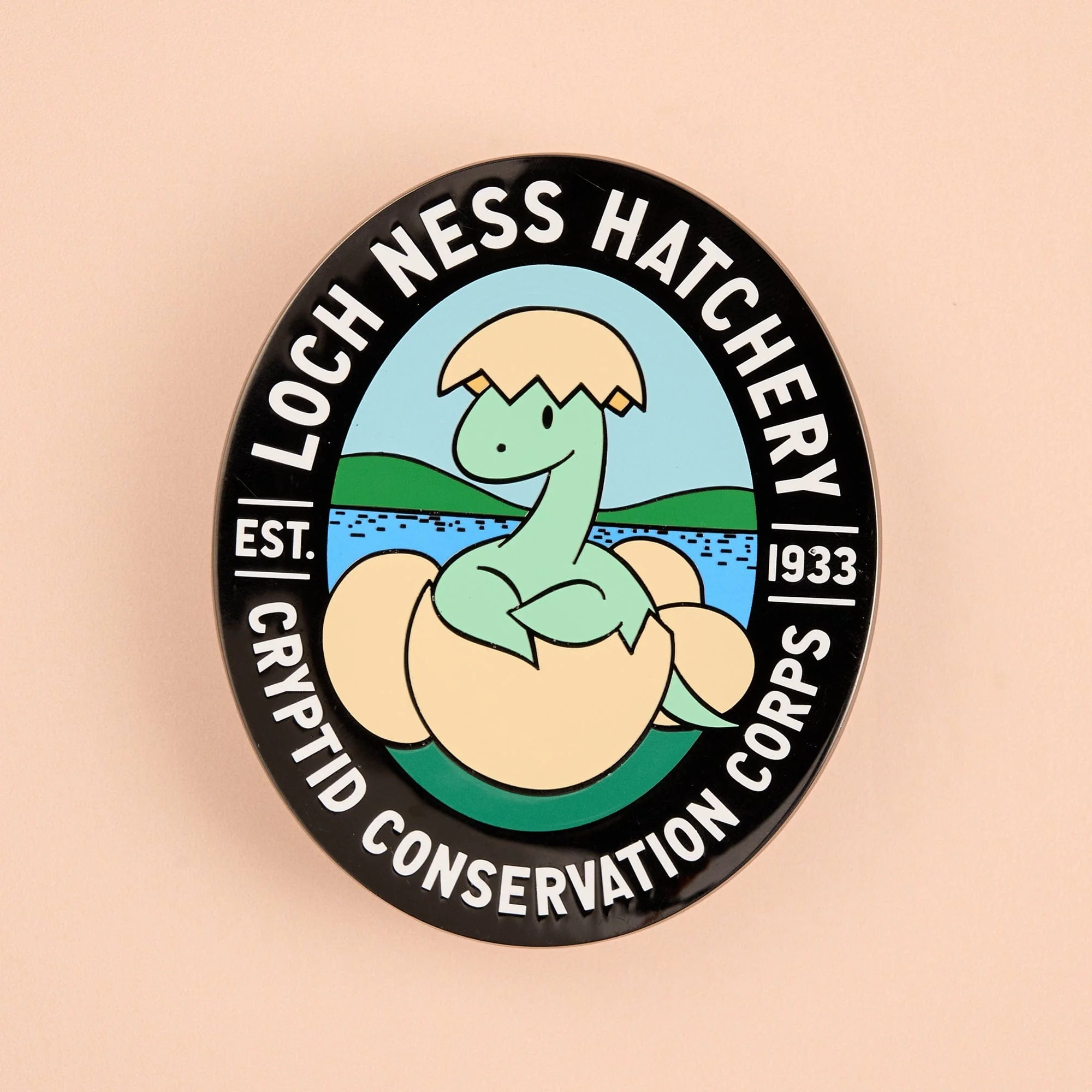 Loch Ness Hatchery Set: Pin, Sticker, and Patch - Image 3