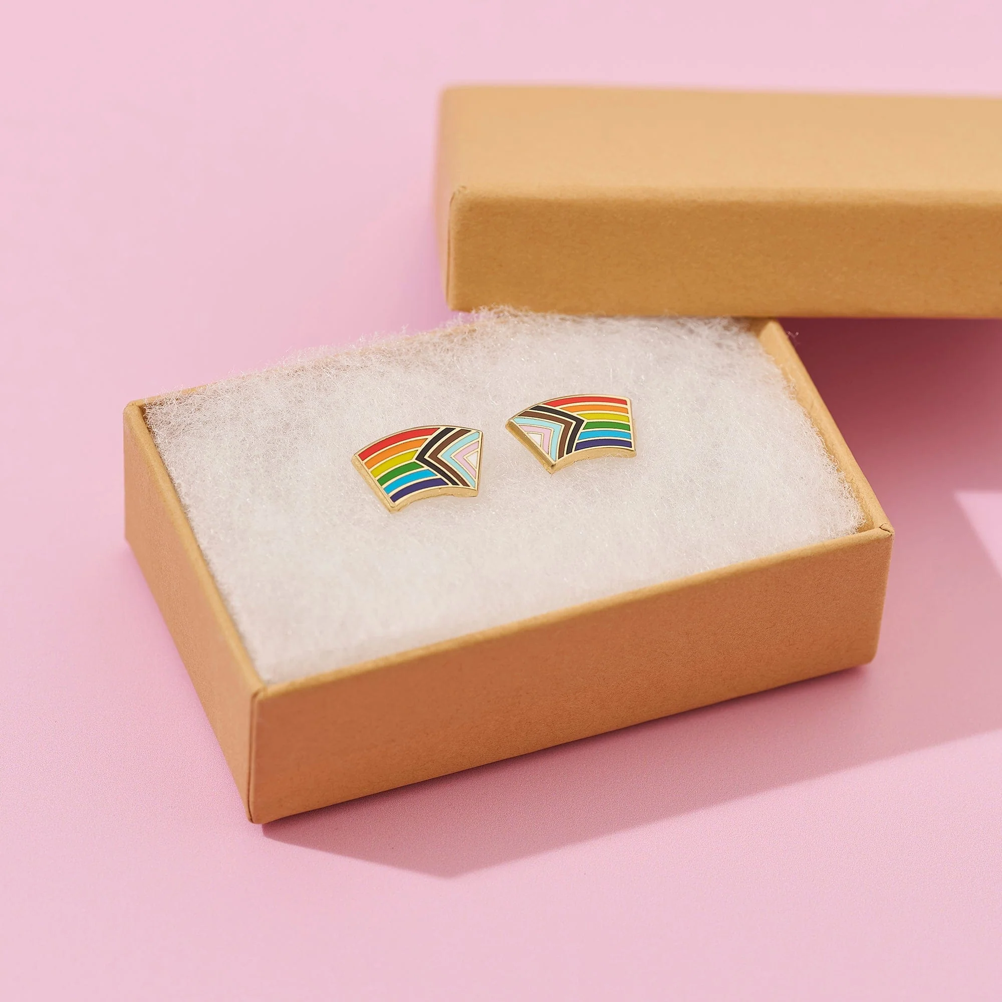 Progress Pride Flag Earrings - Image 3