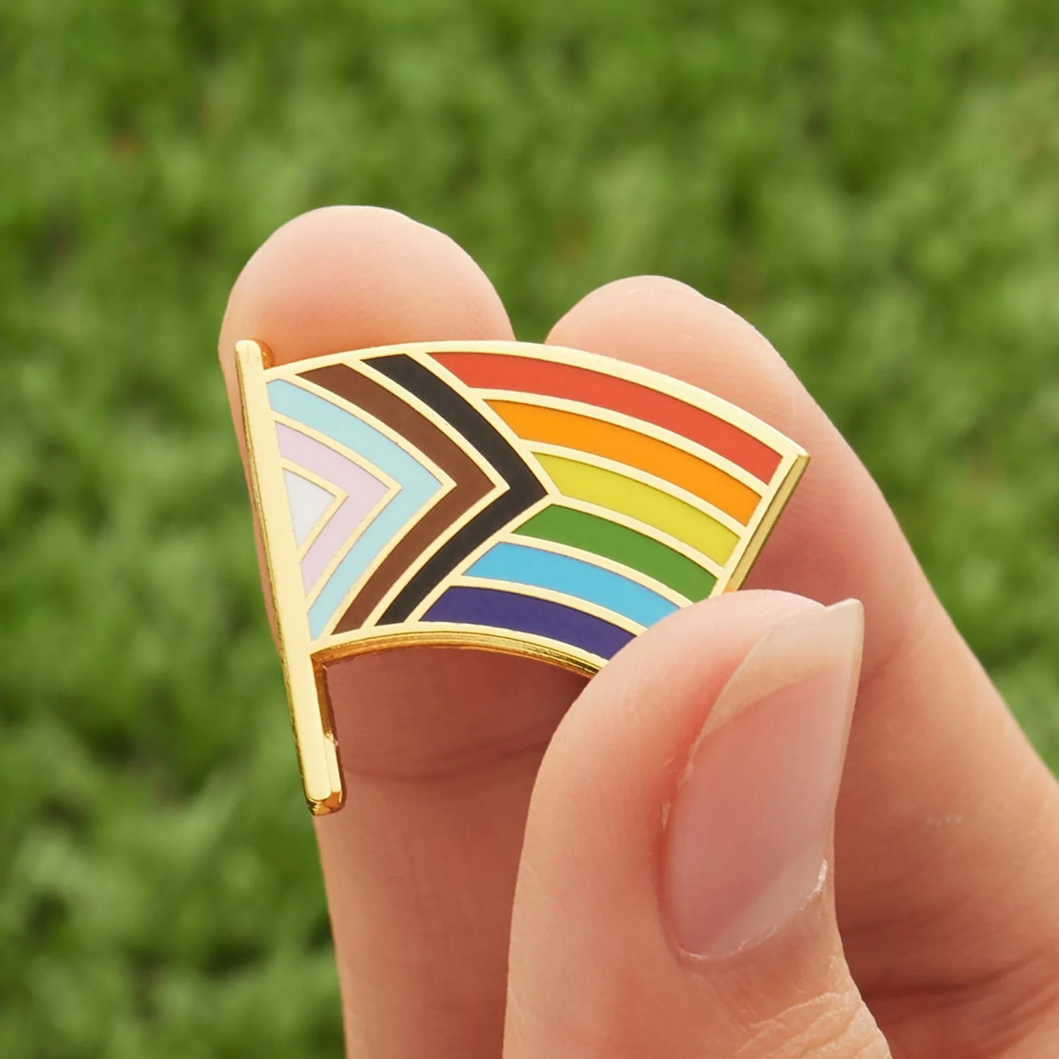 Progress Pride Flag Pin - Image 3