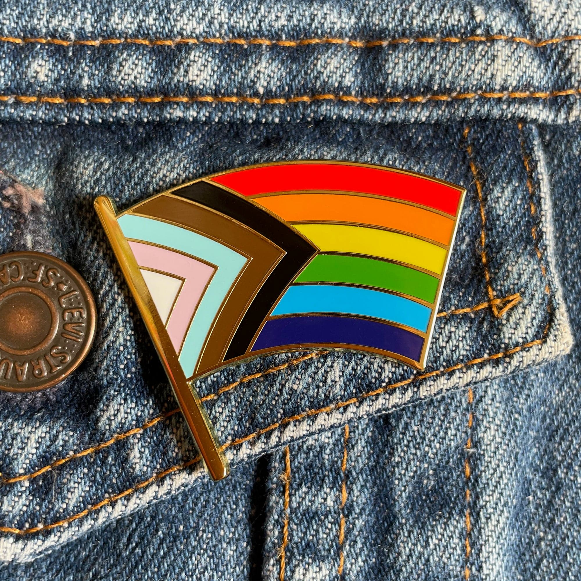 Progress Pride Flag Pin - Image 5