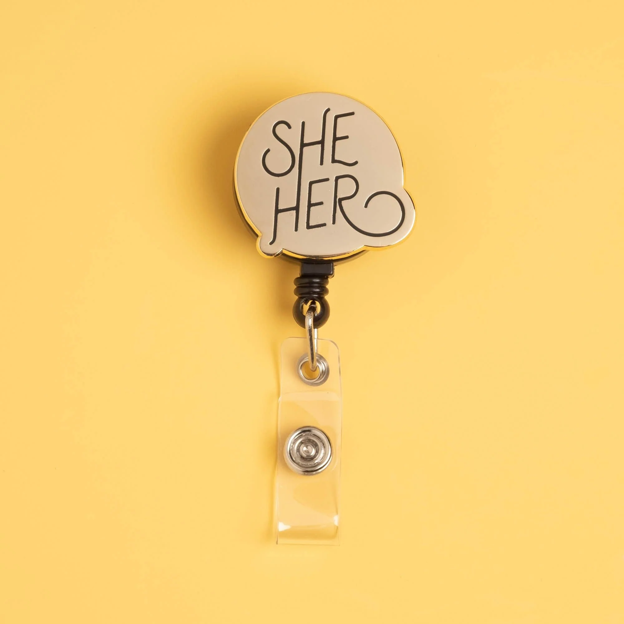 Pronoun Badge Reel - Belt Clip - Image 3