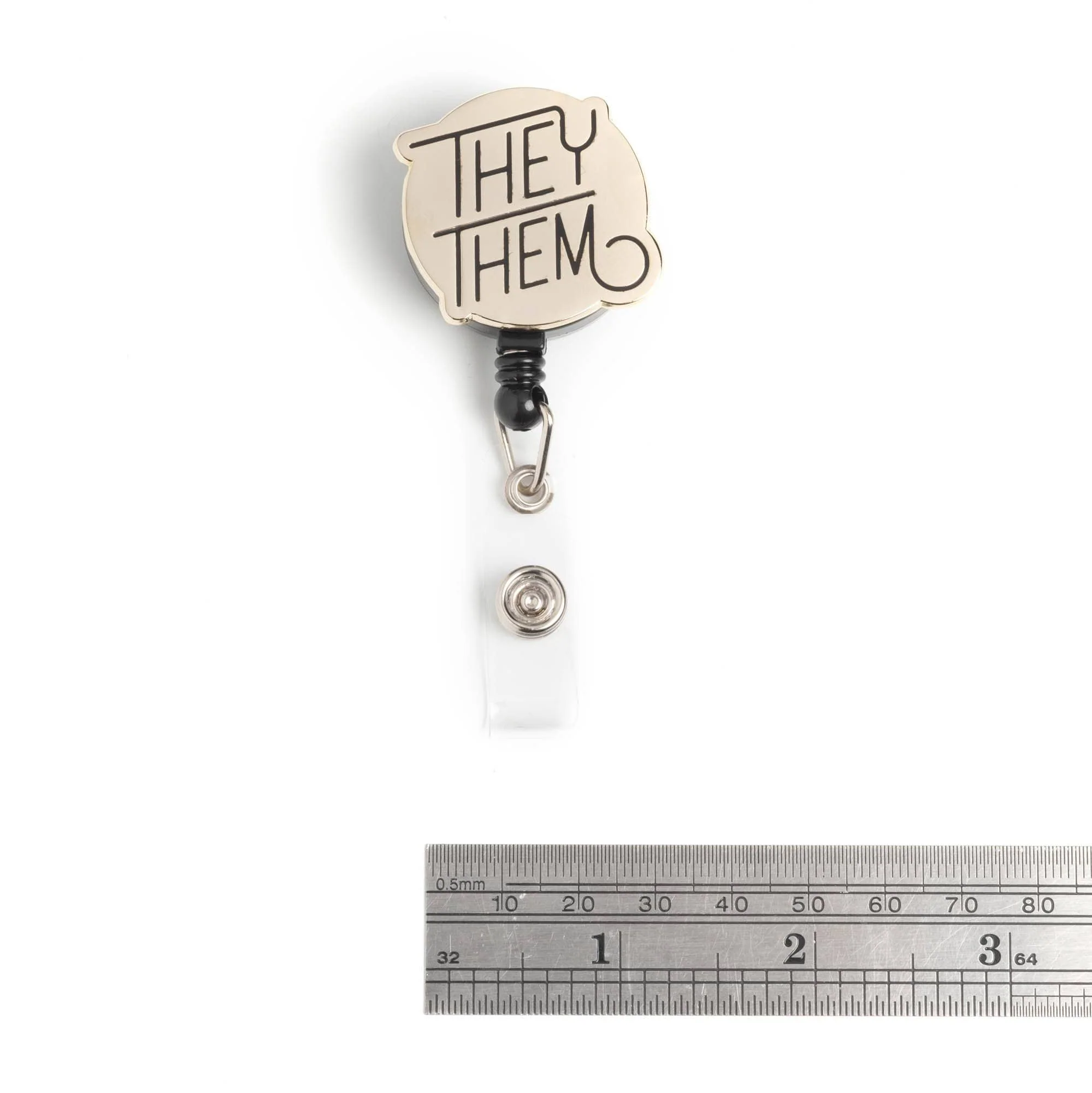Pronoun Badge Reel - Belt Clip - Image 4