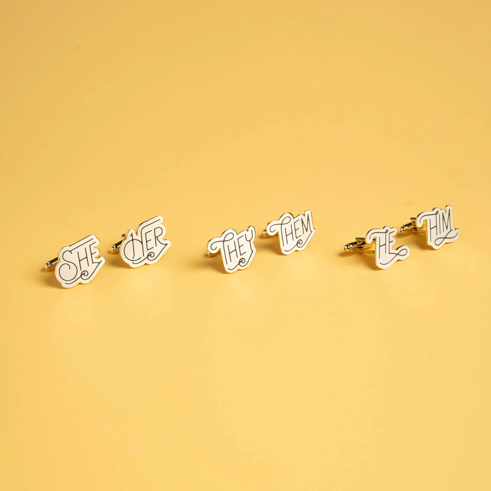 Pronoun Cufflinks - Image 4