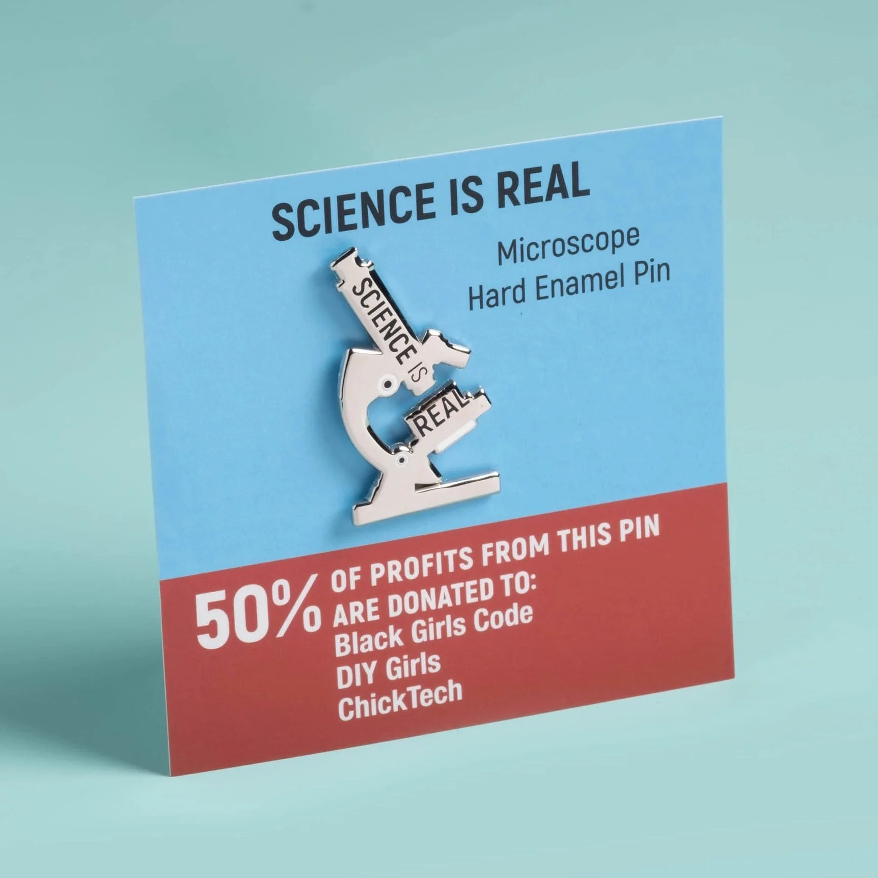 Science is Real - Microscope Pin - Image 4