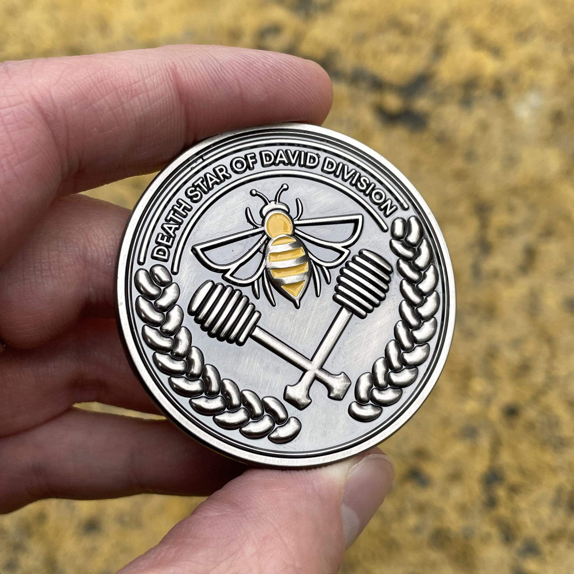 Secret Jewish Space Laser Corps Challenge Coin - Image 3