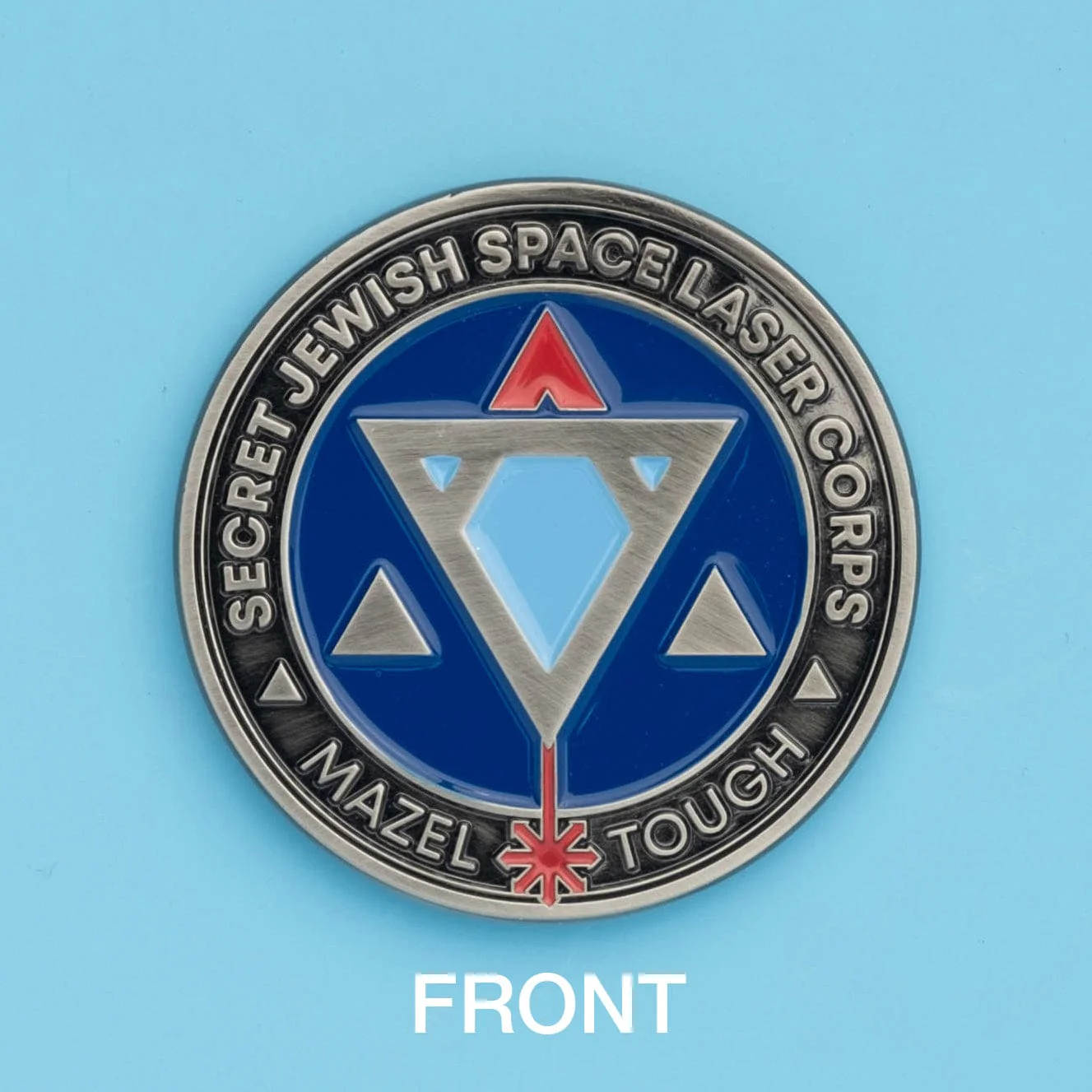 Secret Jewish Space Laser Corps Challenge Coin - Image 4