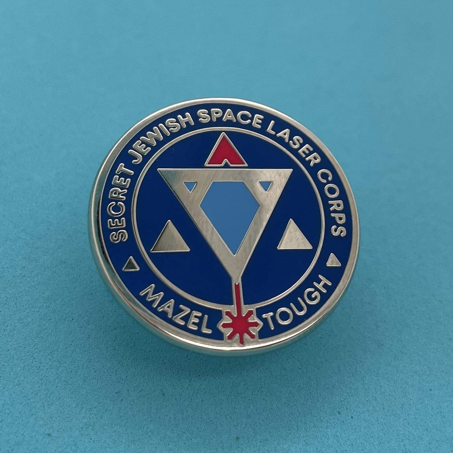 Secret Jewish Space Laser Corps Enamel Mini Pin - Image 3