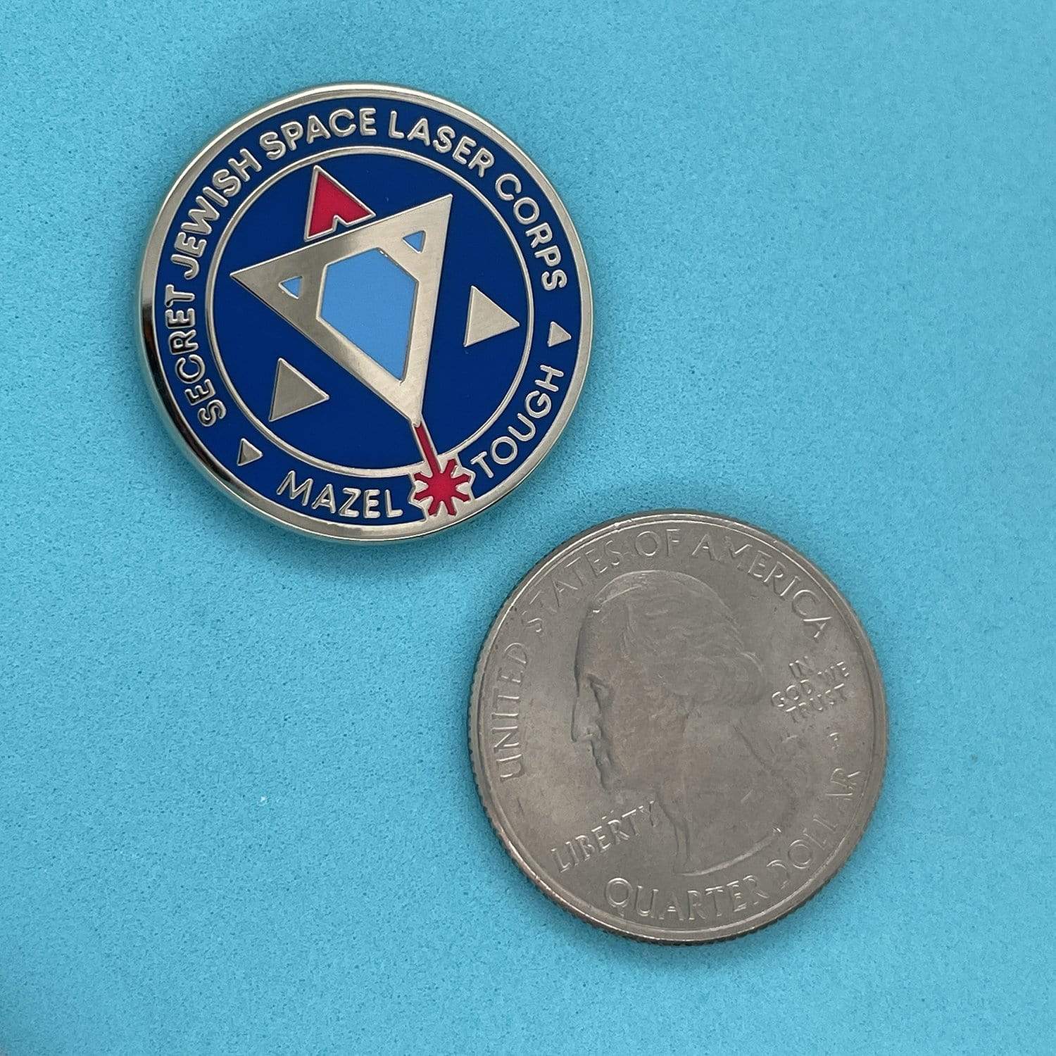Secret Jewish Space Laser Corps Enamel Mini Pin - Image 4