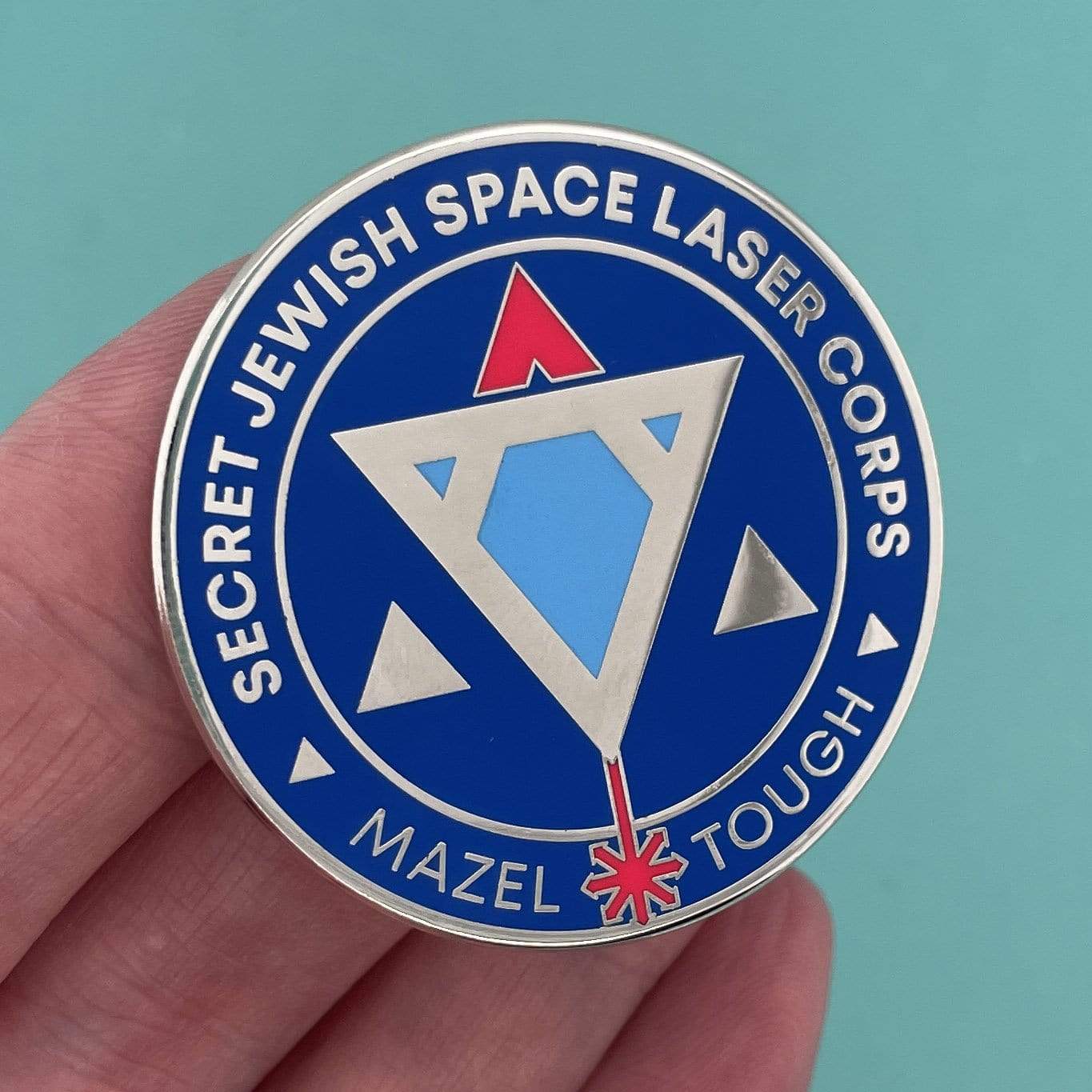 Secret Jewish Space Laser Corps Enamel Pin - Image 3
