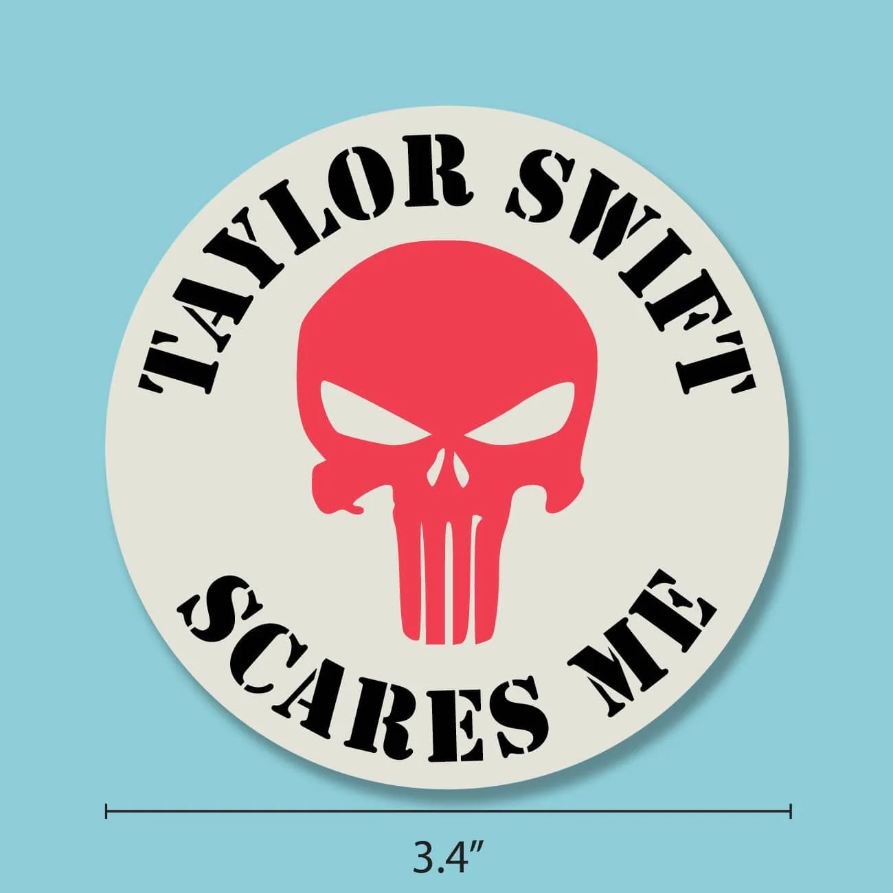 Taylor Swift Scares Me - Sticker - Image 2