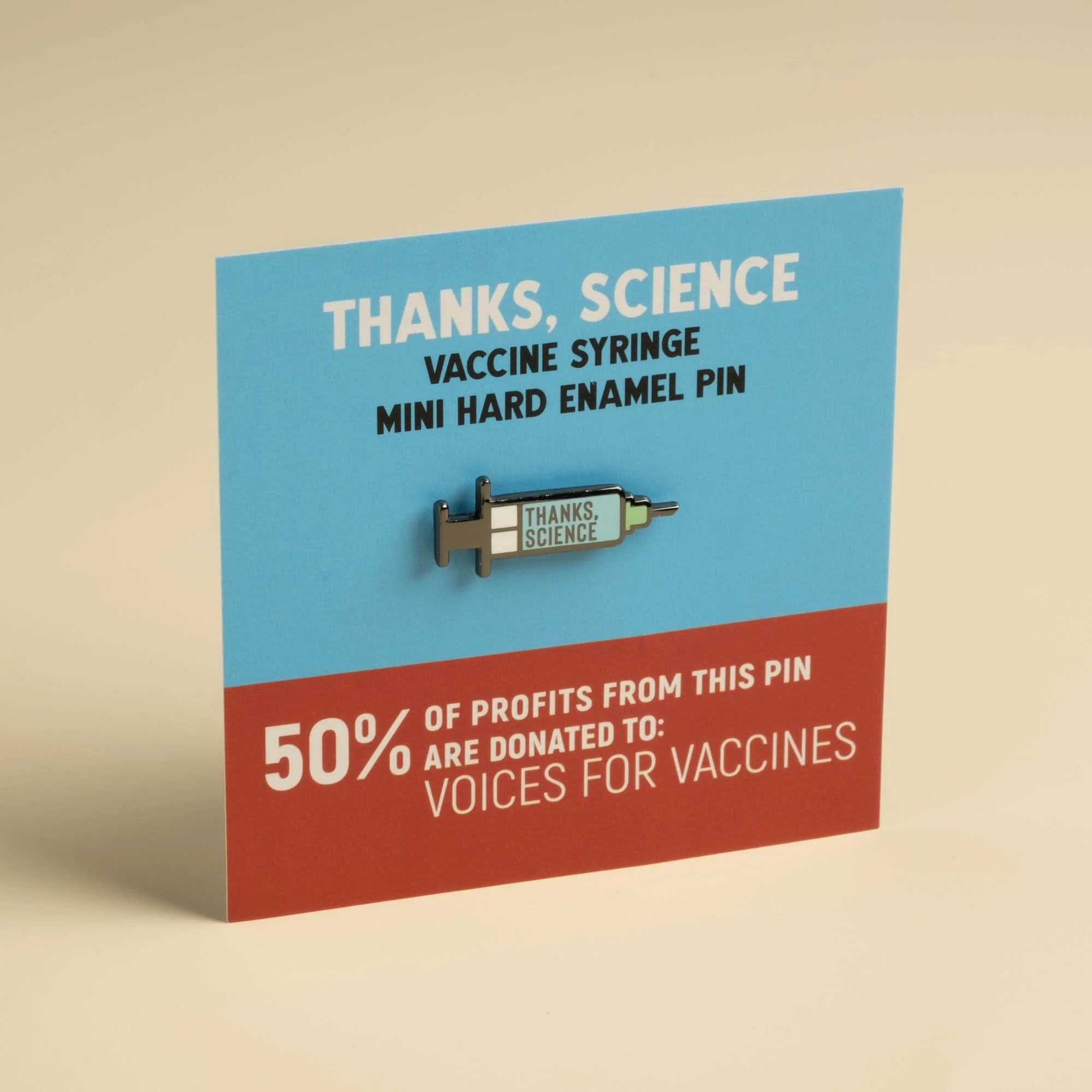 Thanks, Science - Vaccine Syringe Mini Pin - Image 3
