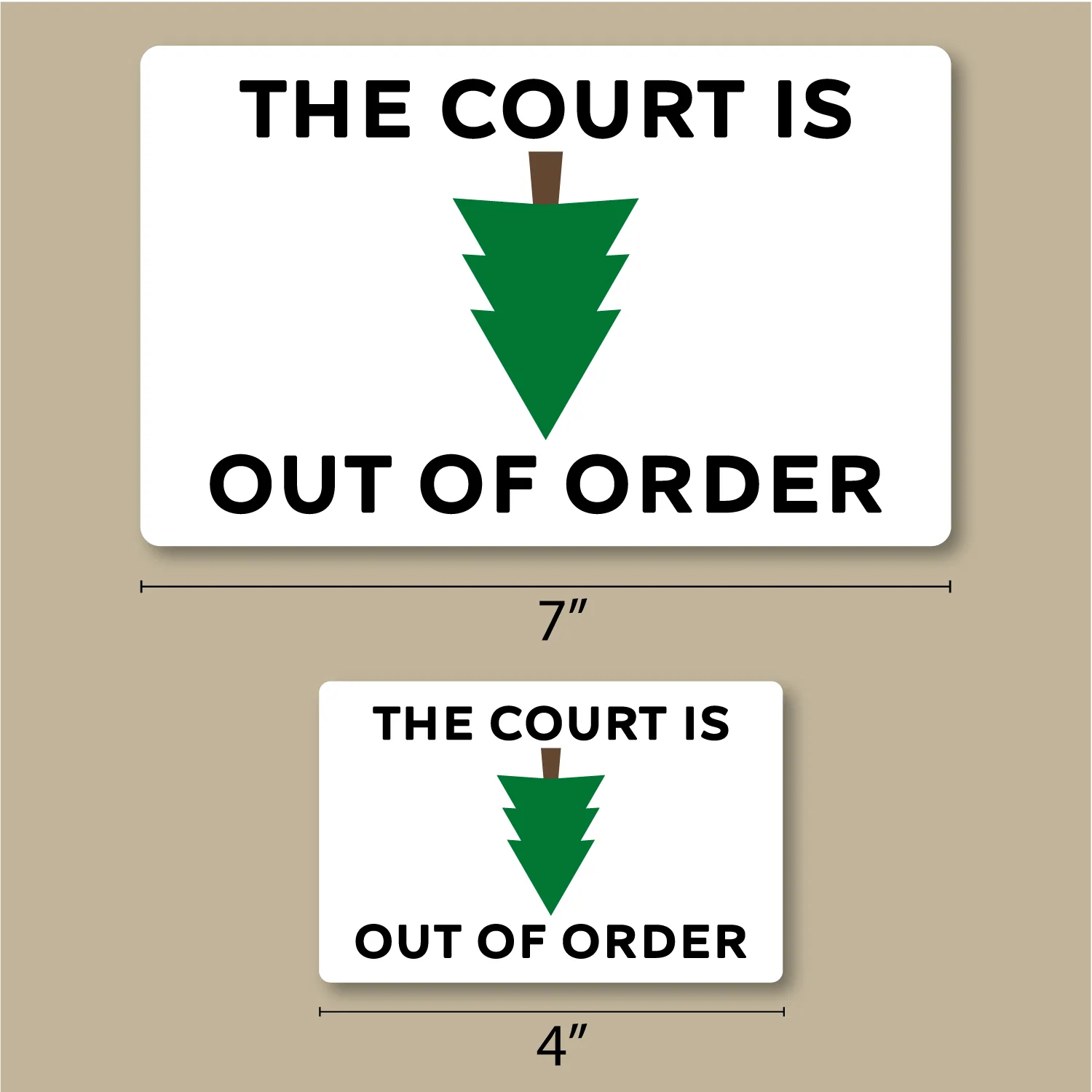 The Court Is Out of Order Sticker - Image 3