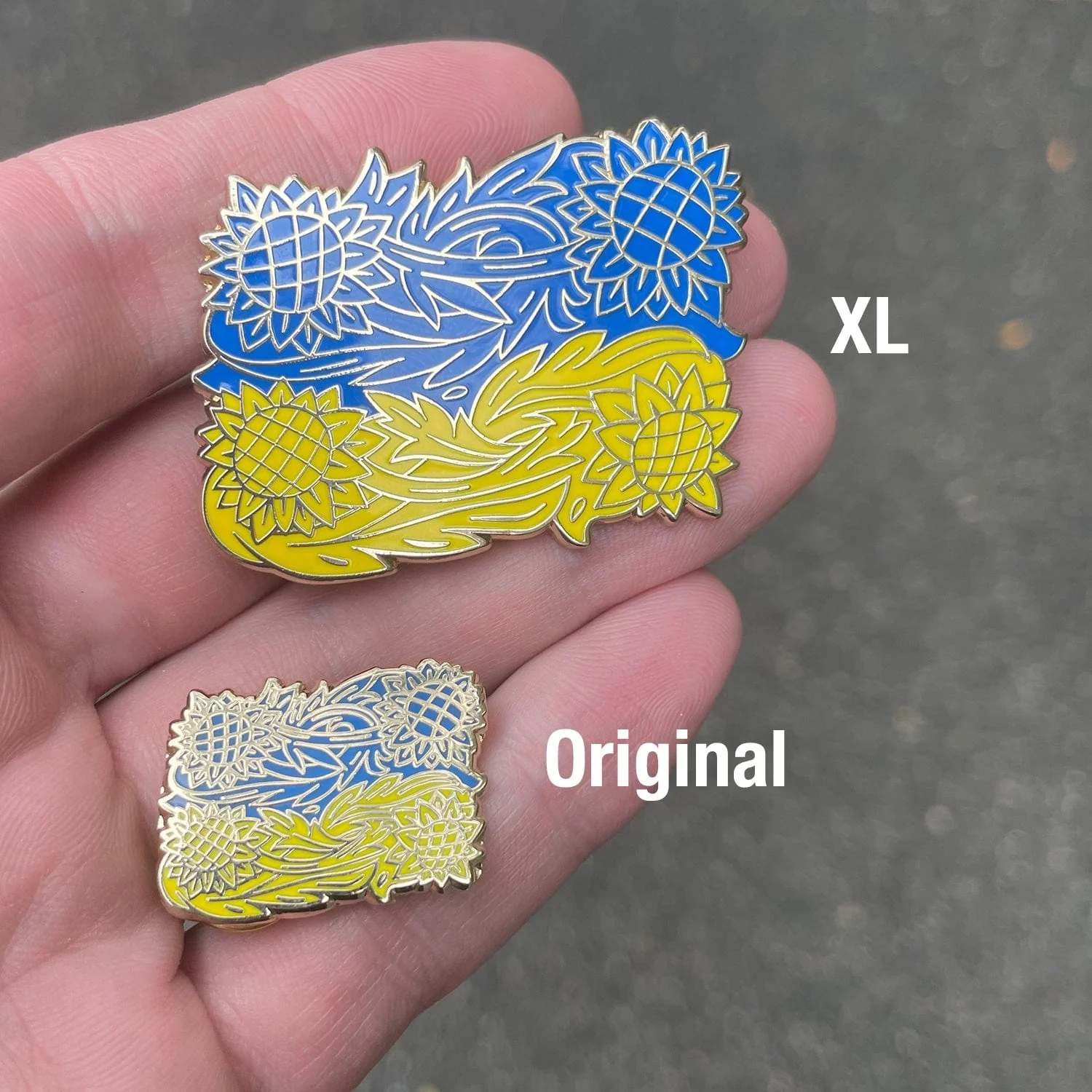 Ukraine Flag XL Enamel Pin by VikaVita - Image 3