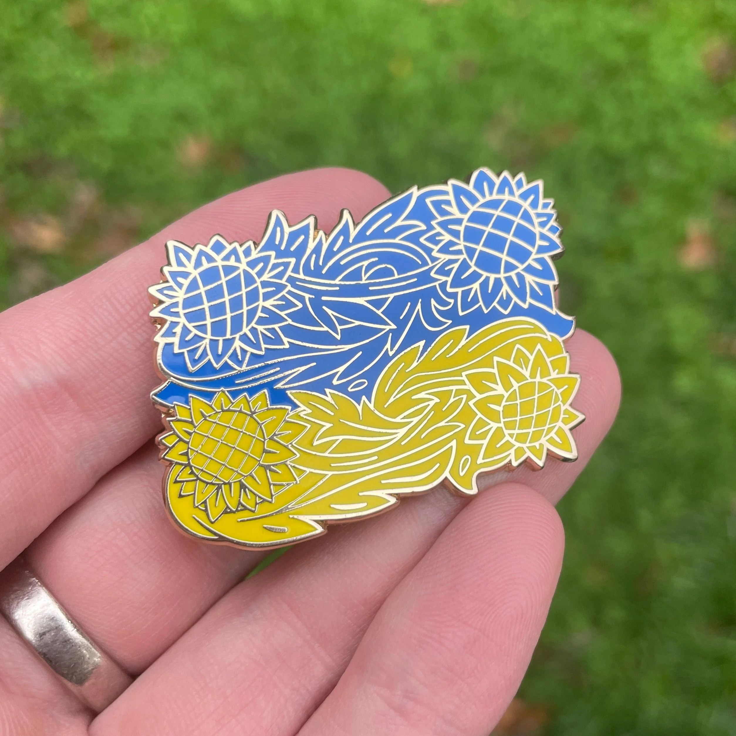 Ukraine Flag XL Enamel Pin by VikaVita - Image 4