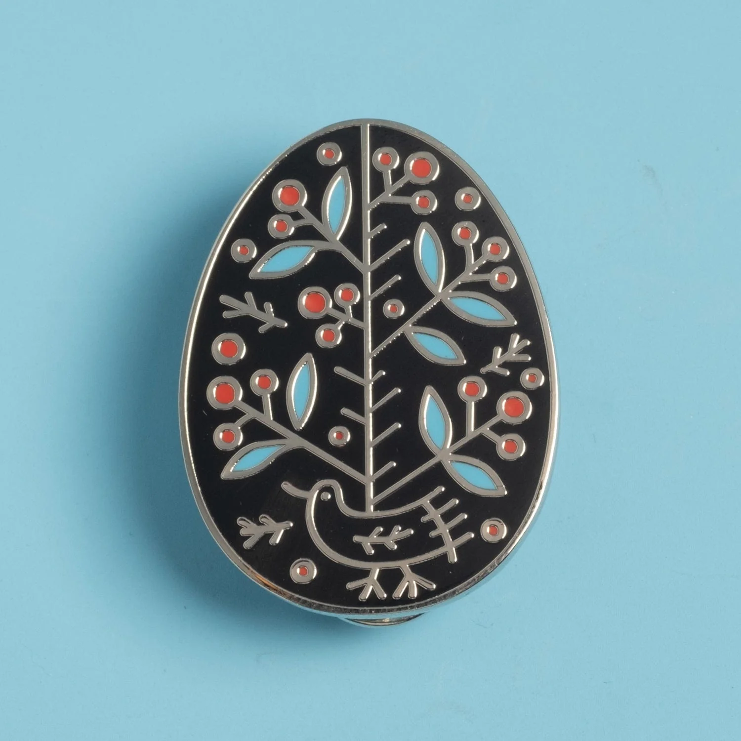 Ukrainian Easter Egg (Pysanka) Pin Set - Trident and Pine Tree Designs - Image 7