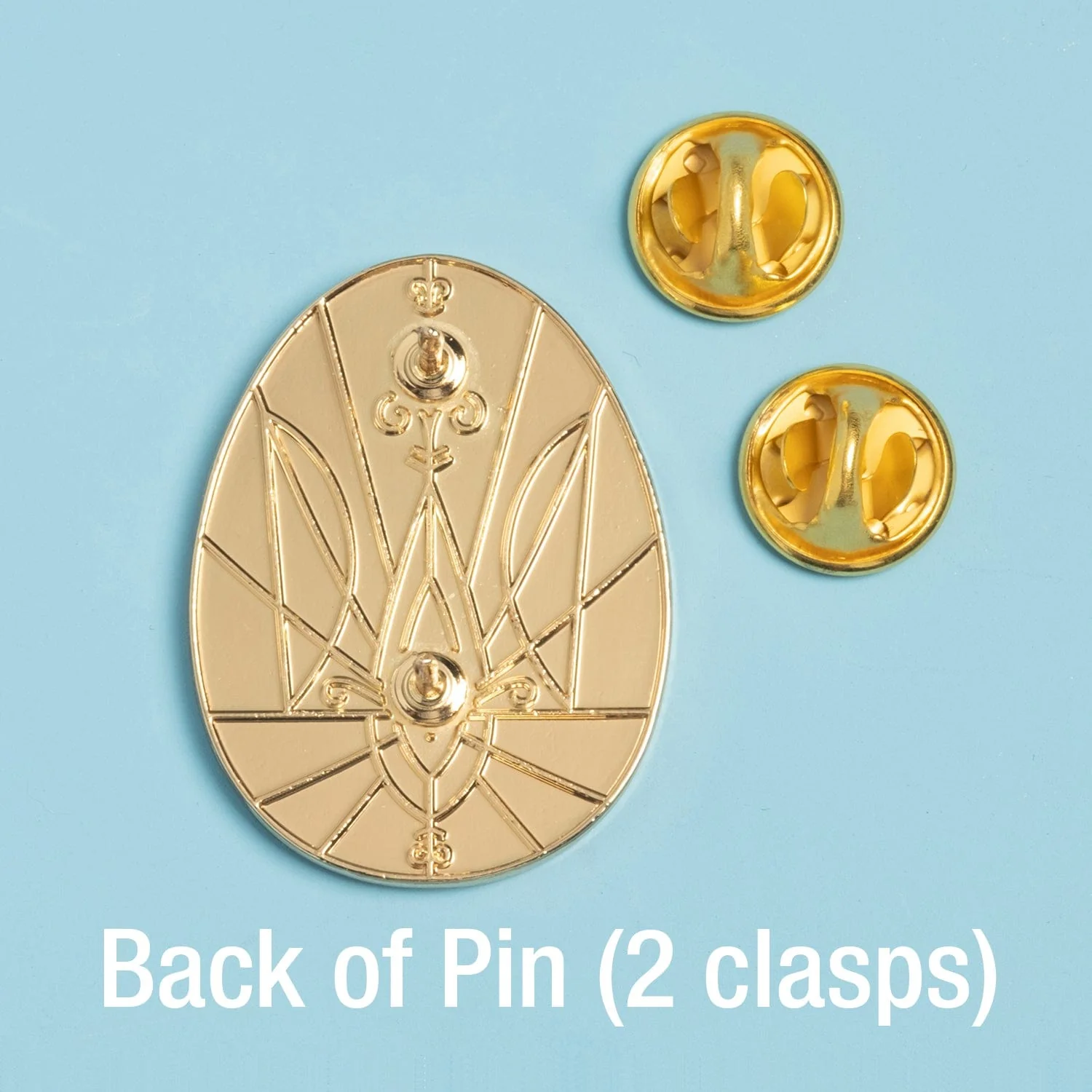 Ukrainian Easter Egg (Pysanka) Pin - Trident - Image 3