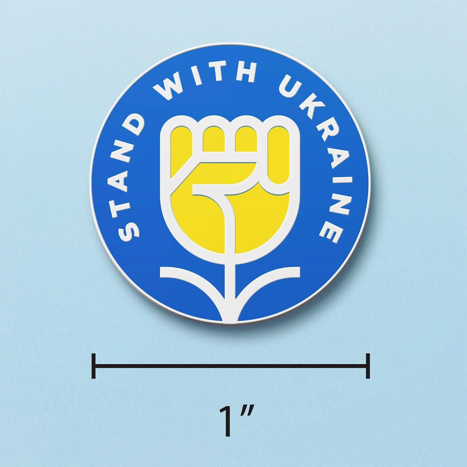 Stand With Ukraine Flower Enamel Pin - Image 6