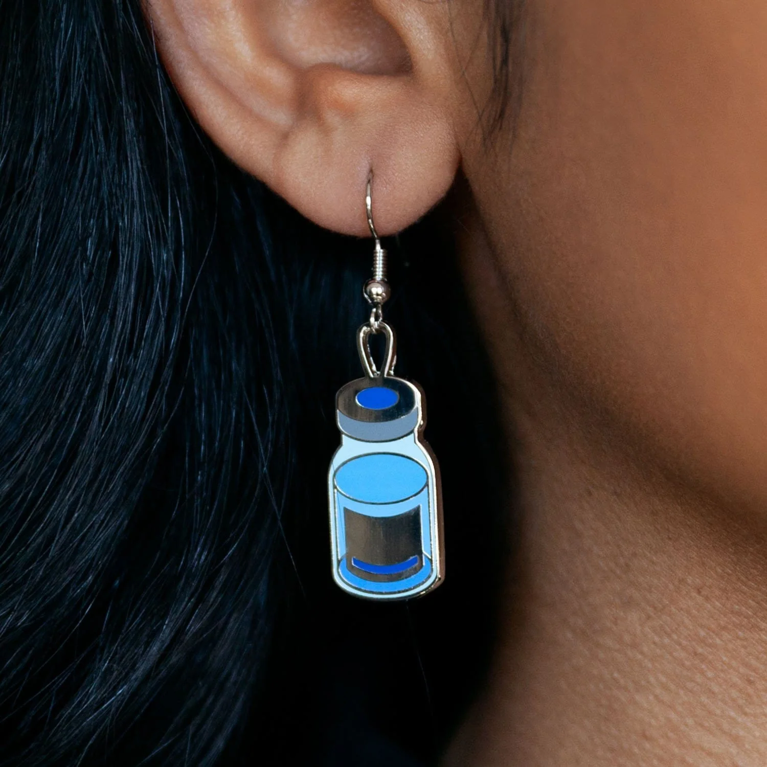 Vaccine Syringe and Vial (mixed set) Drop Earrings - Image 3