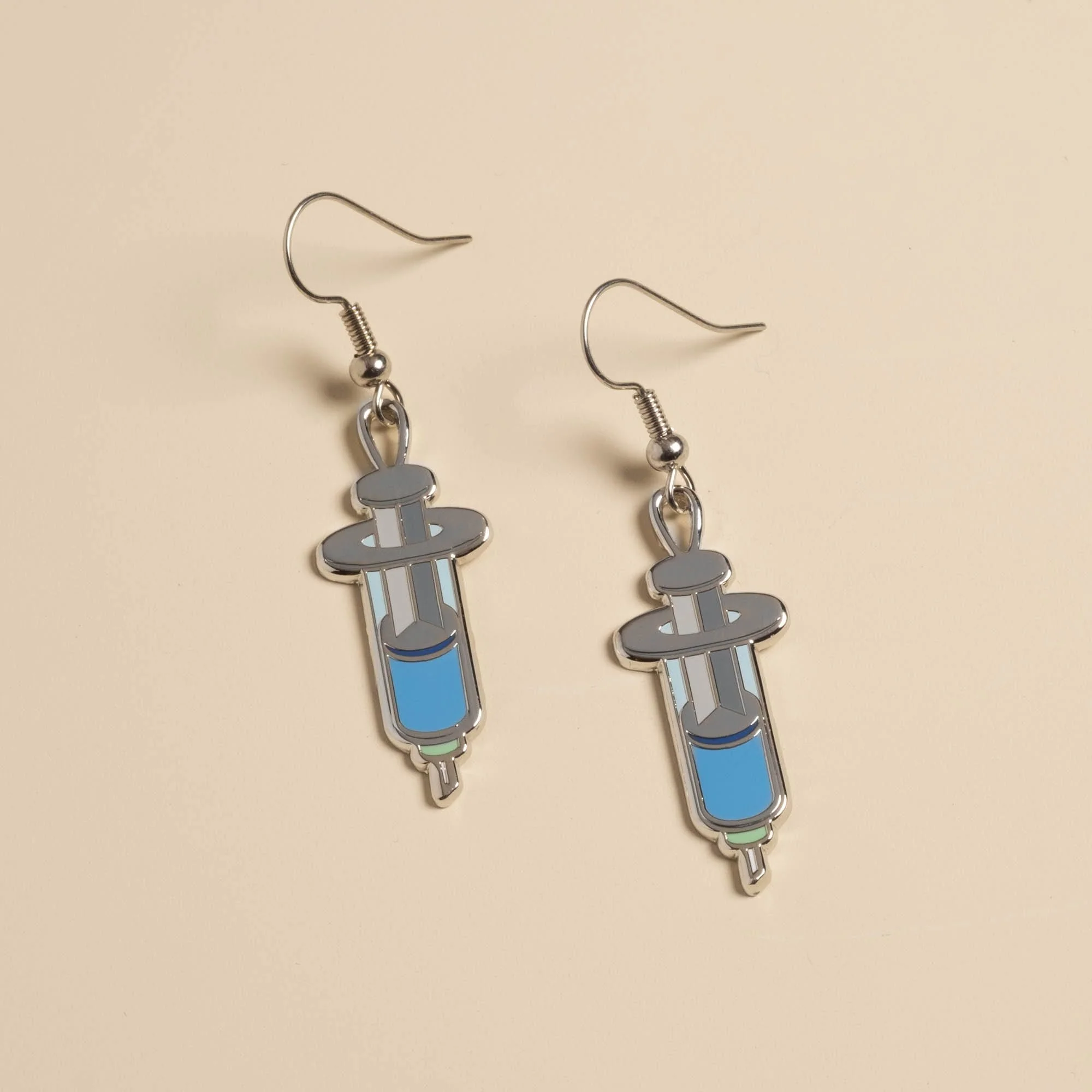 Vaccine Syringe Drop Earrings - Image 2