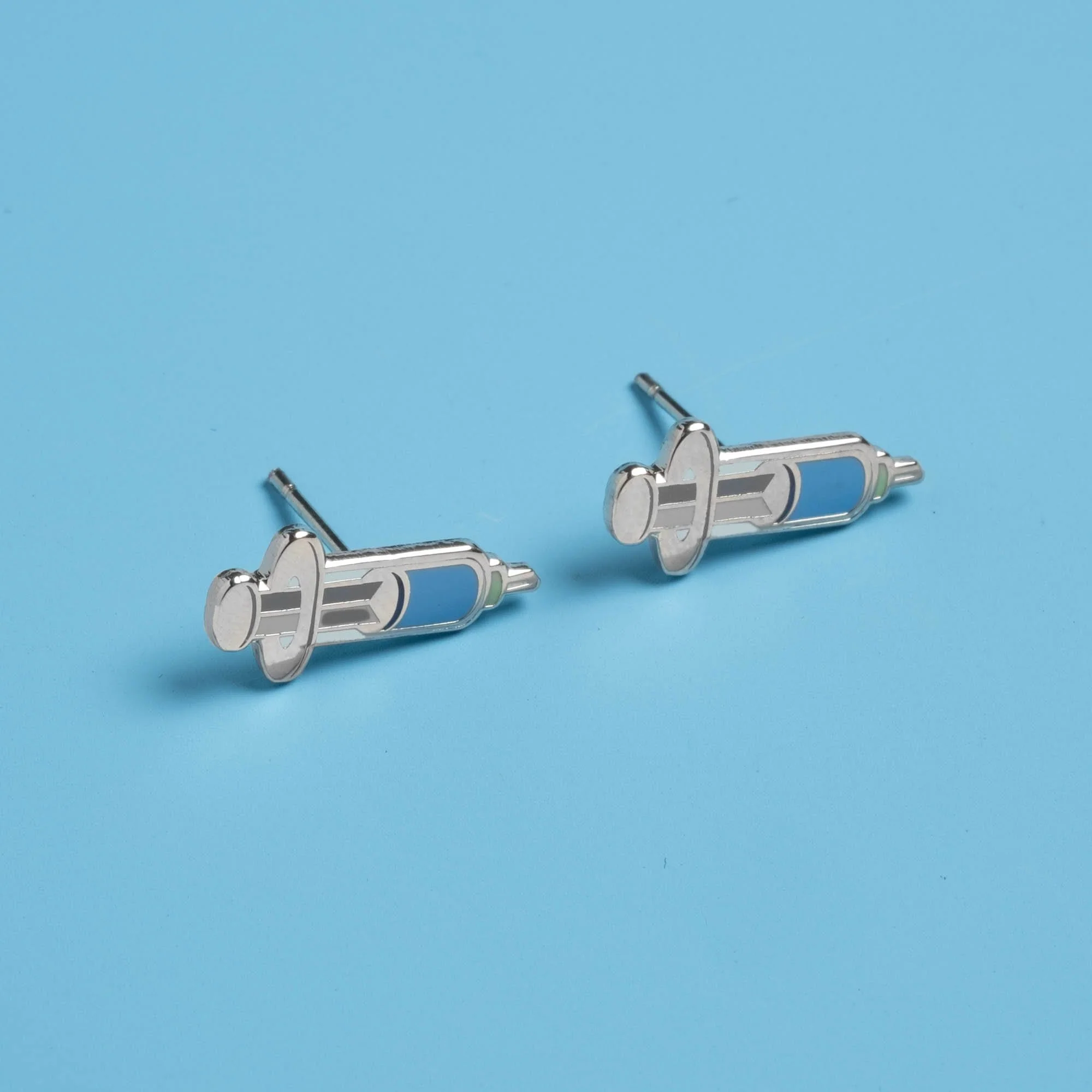 Vaccine Syringe Post Earrings - Image 2